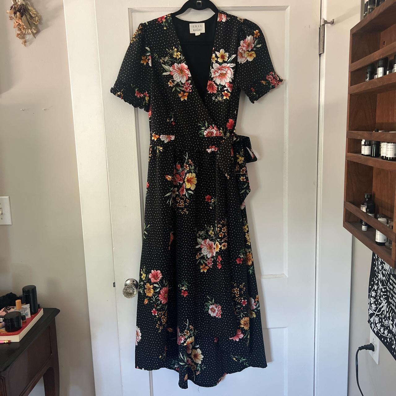 Lost + Wander poly floral and polka dot dress- like... - Depop