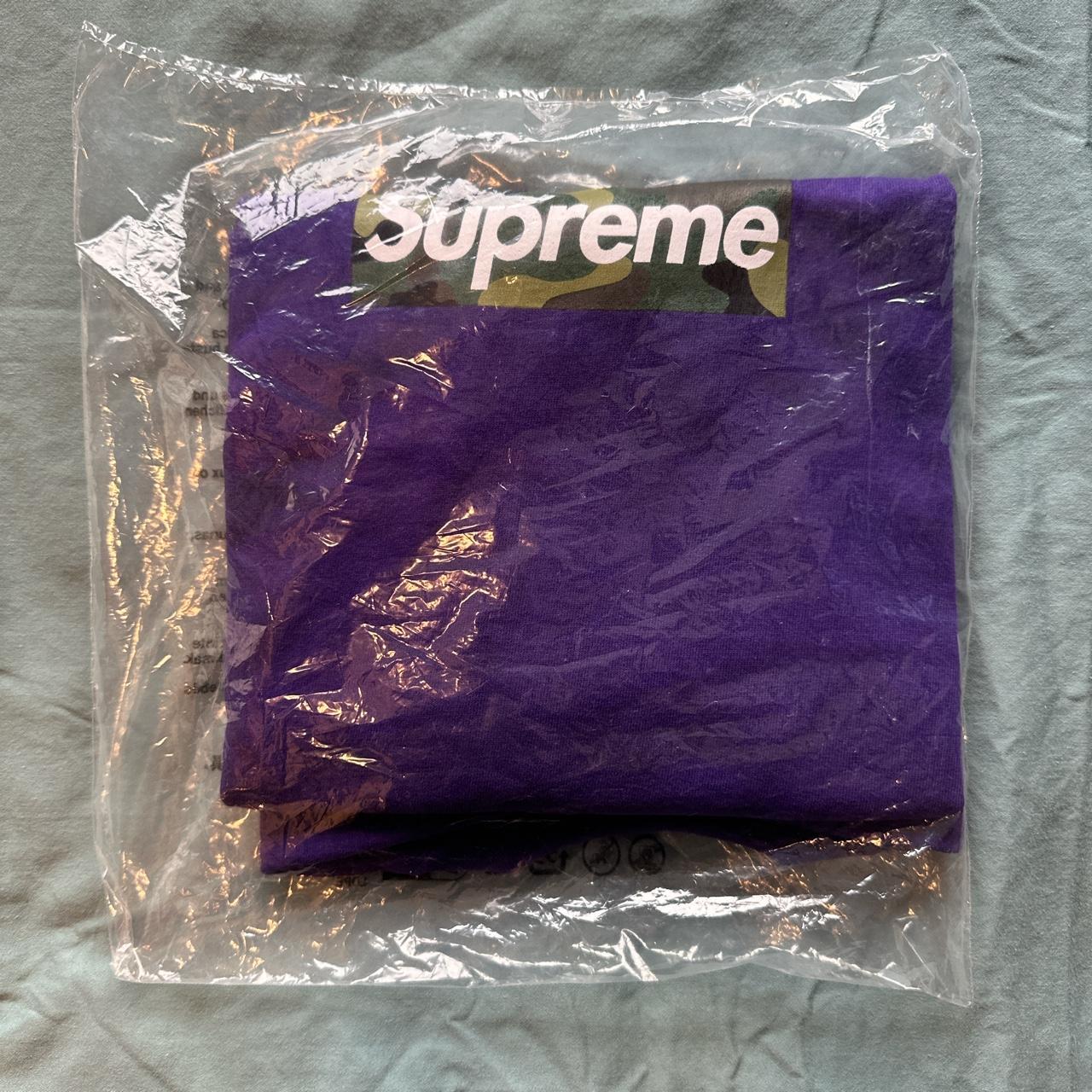 Supreme purple on black clearance box logo