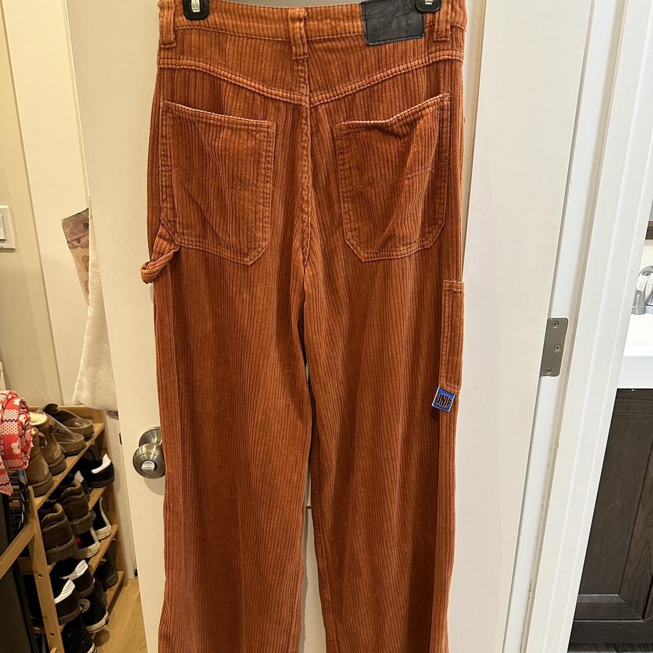 Ribcage Wide Leg Corduroy Pants - Brown