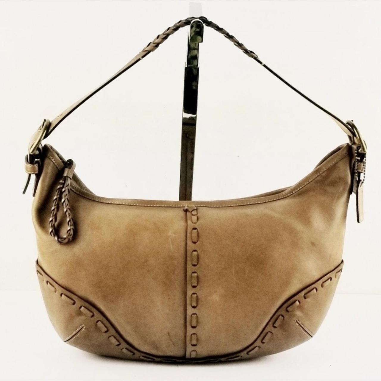 Vintage Coach leather Handbag Tan-Whipstitched Model #E3S-9539