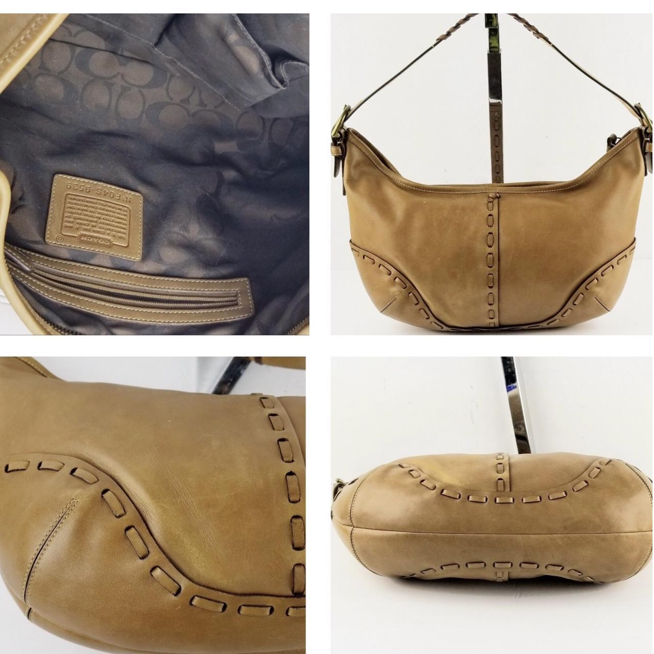 Vintage Coach leather Handbag Tan-Whipstitched Model #E3S-9539
