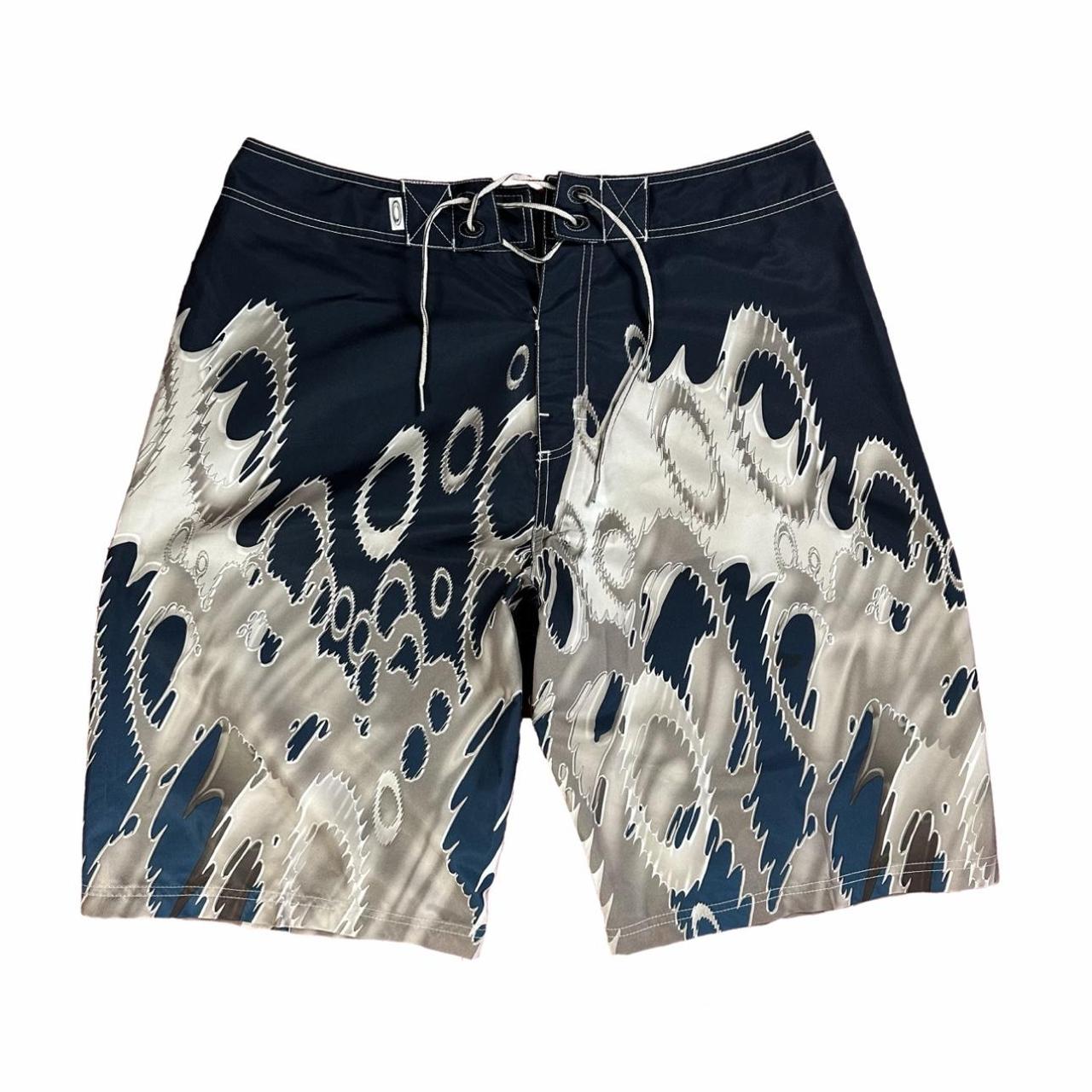 Oakley Men's Blue and White Shorts | Depop