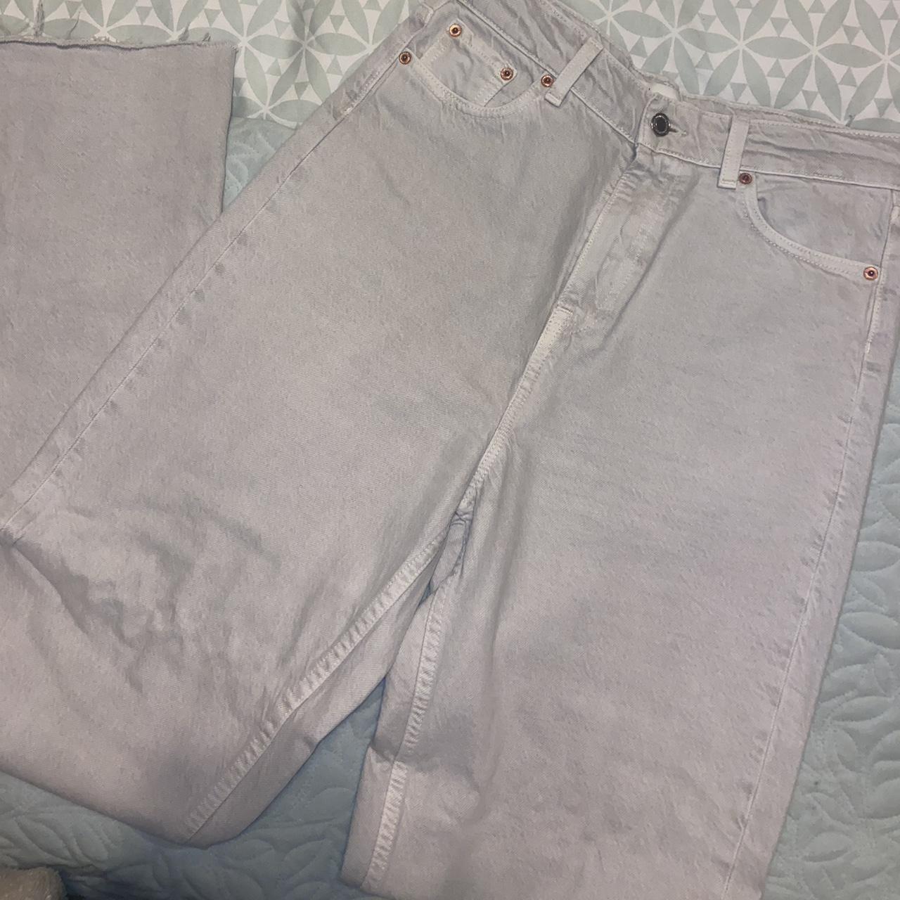 Zara high waisted 90s full length wide leg jeans in... Depop