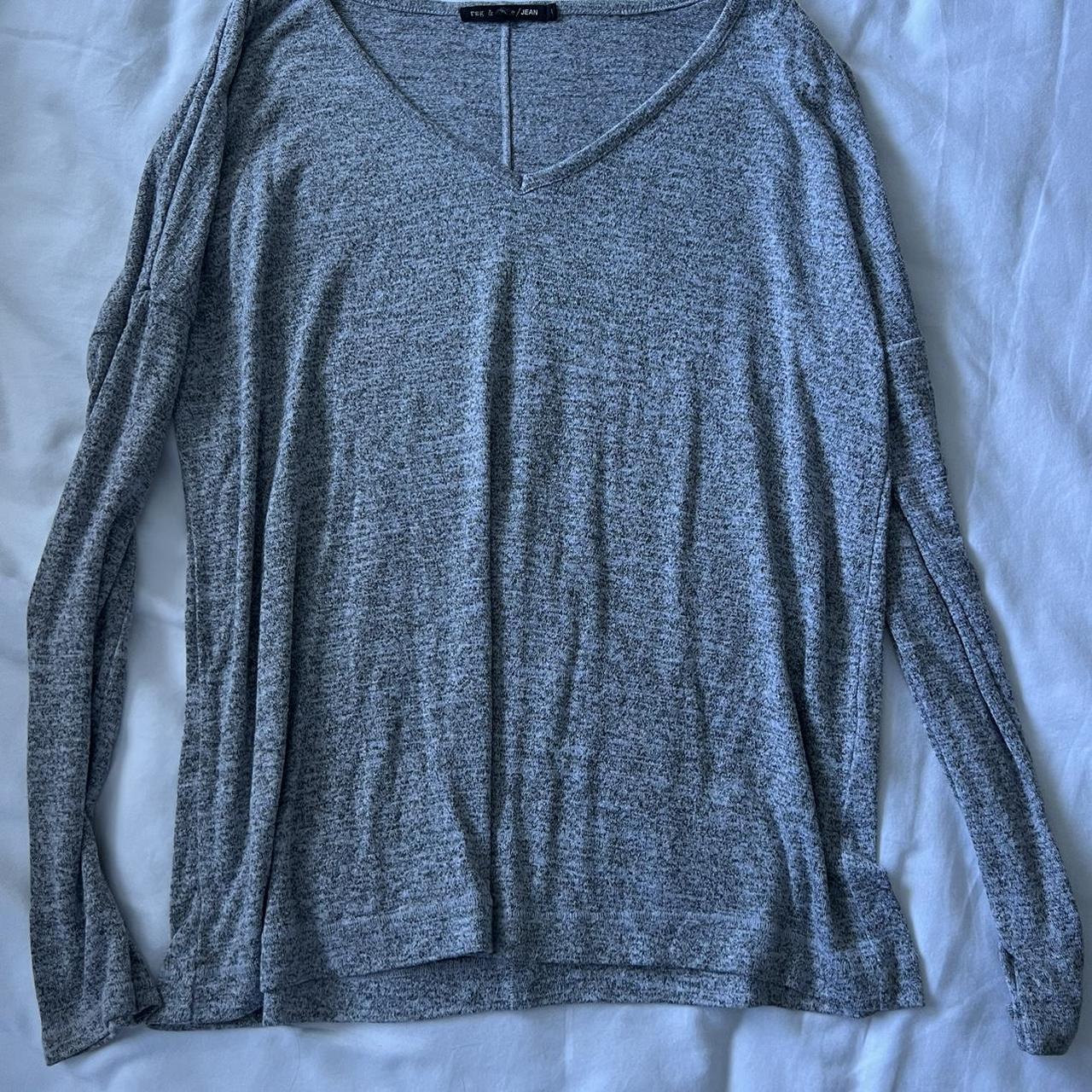 Rag & Bone gray long sleeve thin sweater - Depop