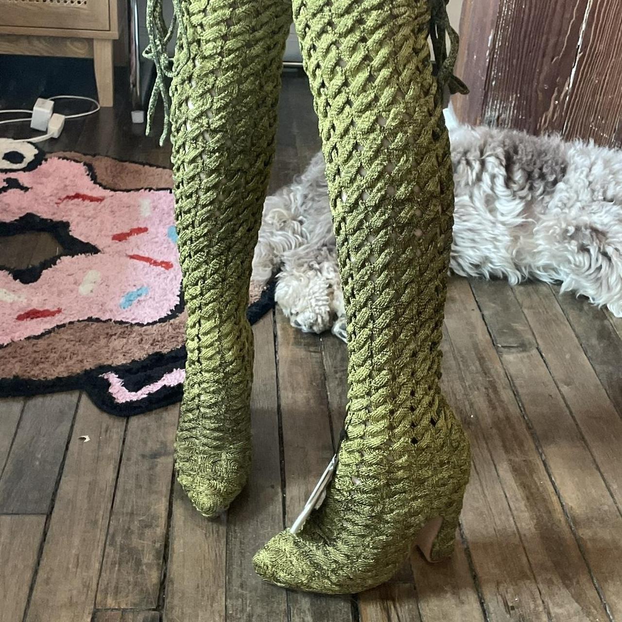 Isa Boulder Cable Boots in green Soooo gorgeous the | Depop