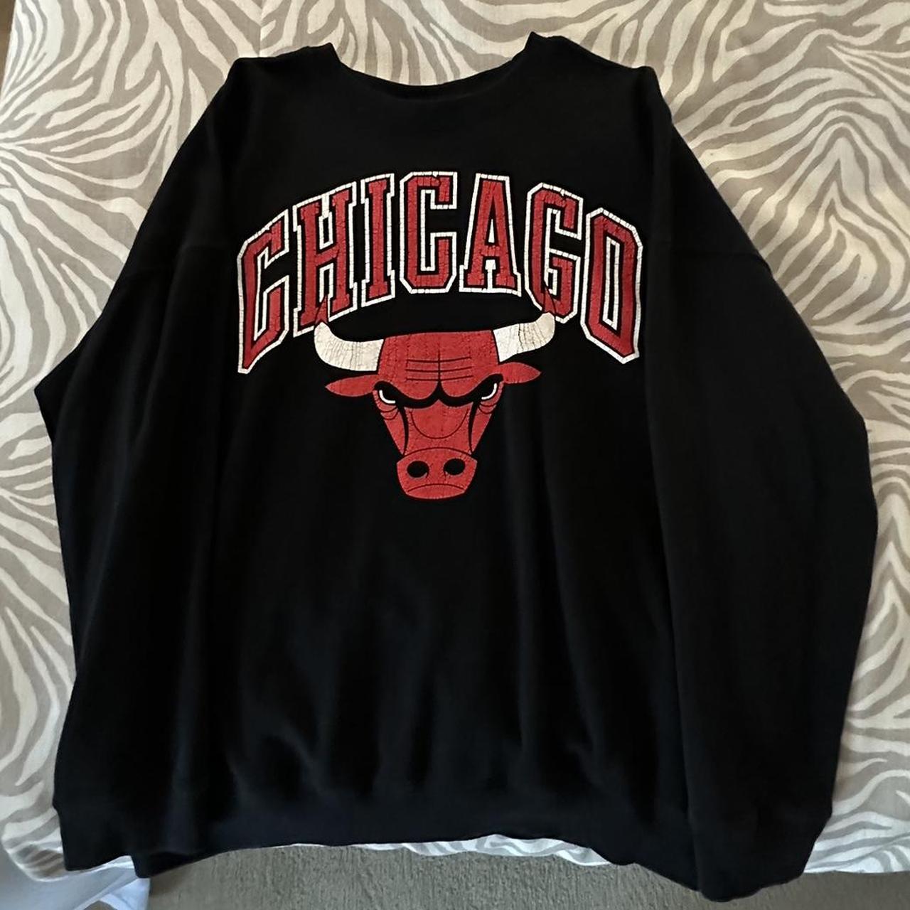 Chicago Bulls Oversized Crewneck Size: M — can fit... - Depop