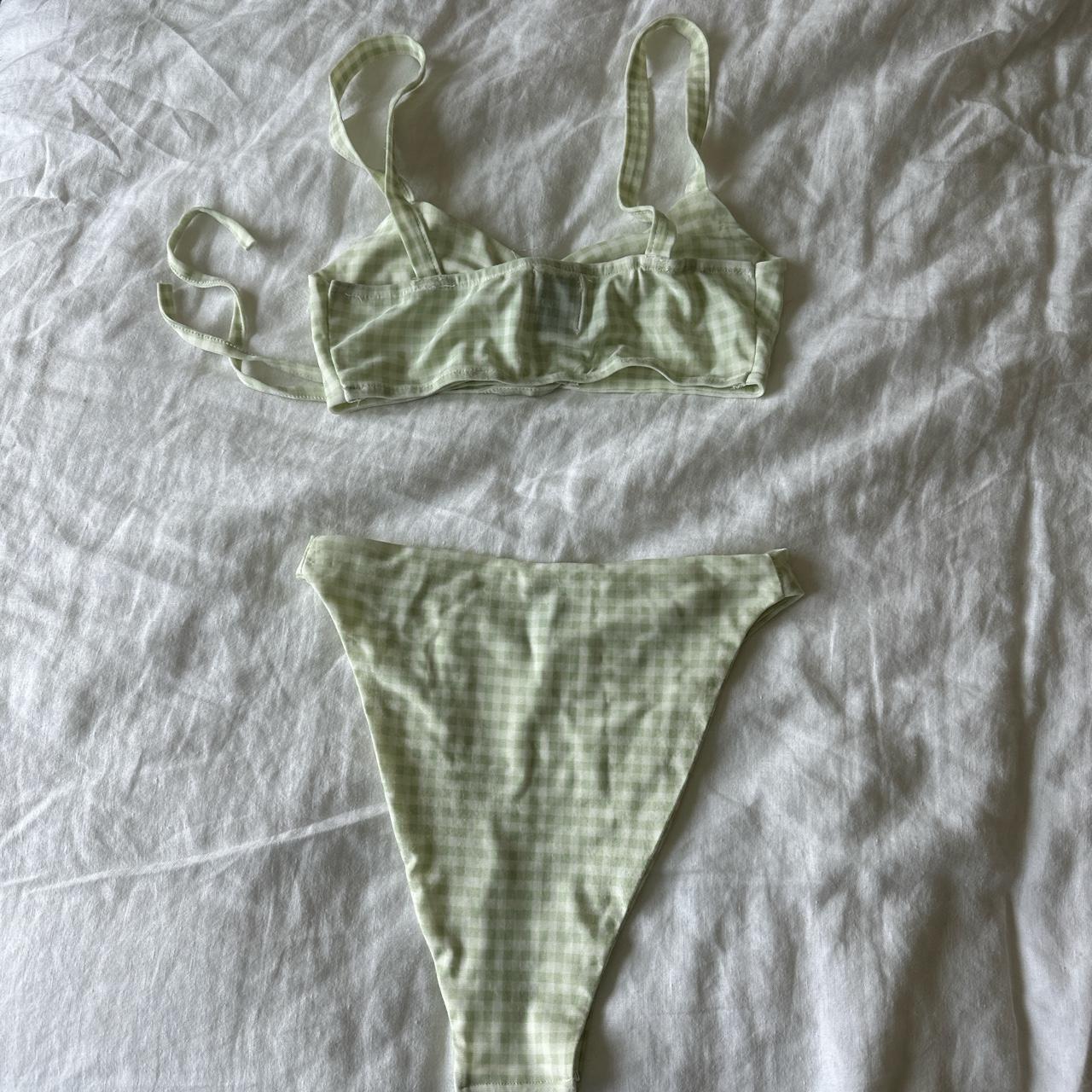 Princess Polly Women's Green and White Bikinisandtankinisets Depop