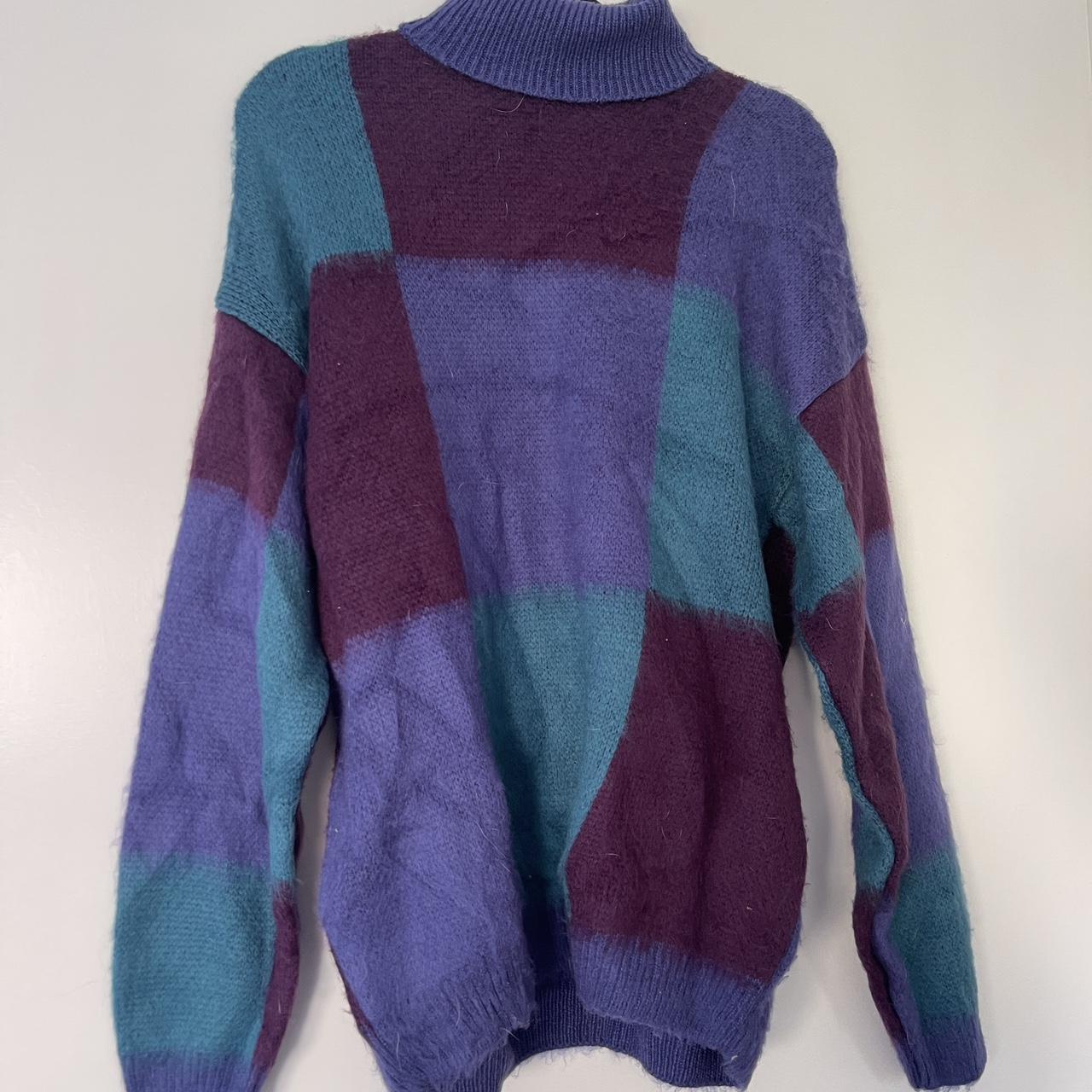 90s dad style turtle neck sweater... - Depop