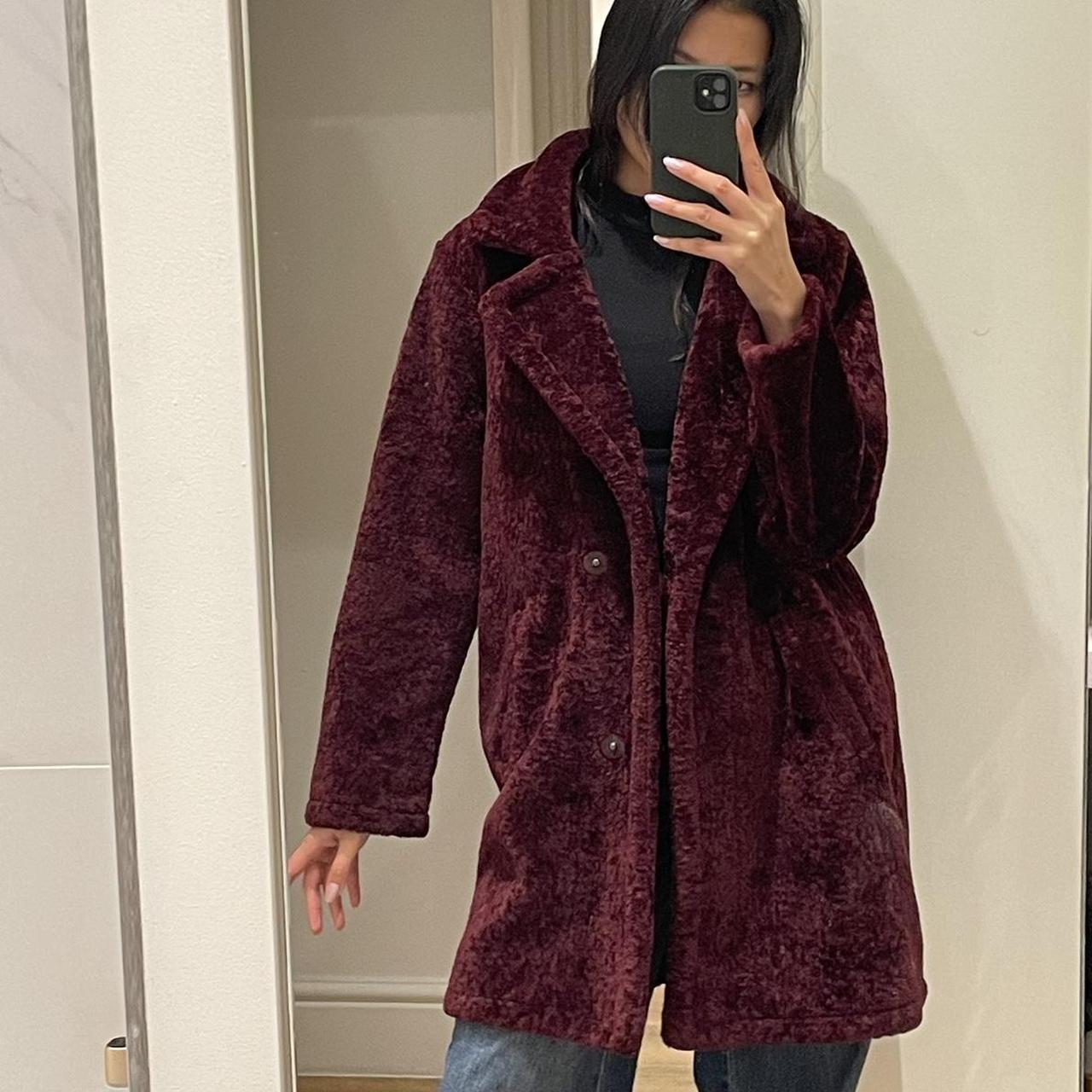 Michael kors deals burgundy coat