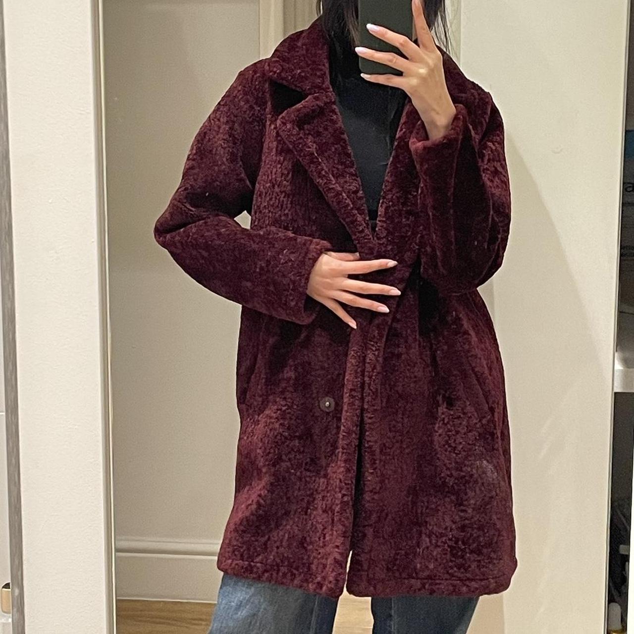 Michael kors burgundy on sale coat