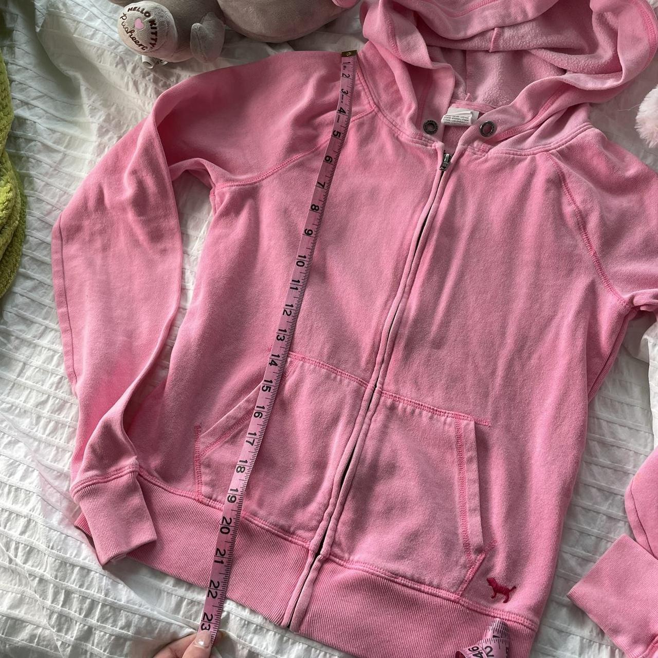 y2k victoria’s secret pink zip up hoodie from the... - Depop