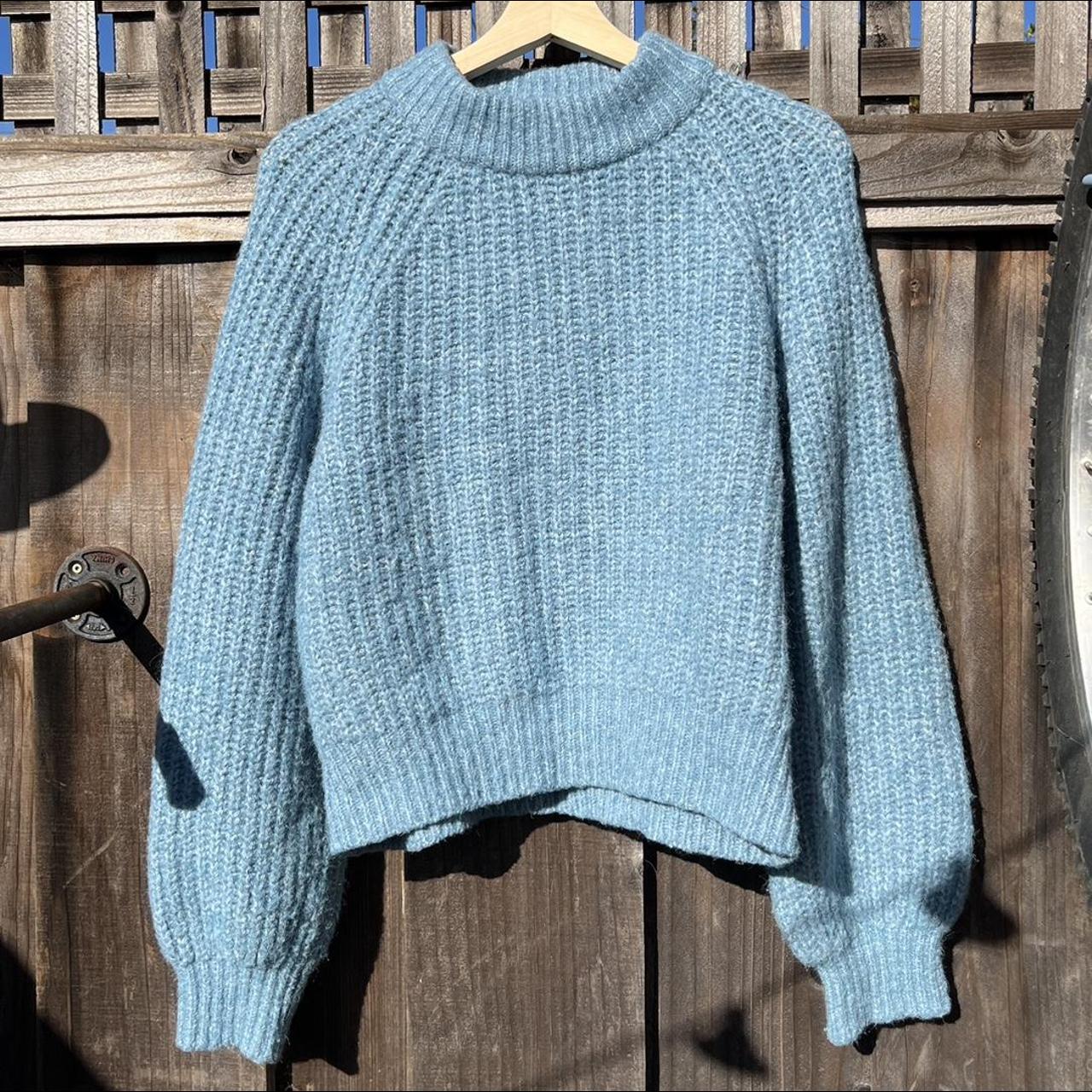 Blue Chunky Sweater🧶 Universal Threads sweater! Warm... - Depop