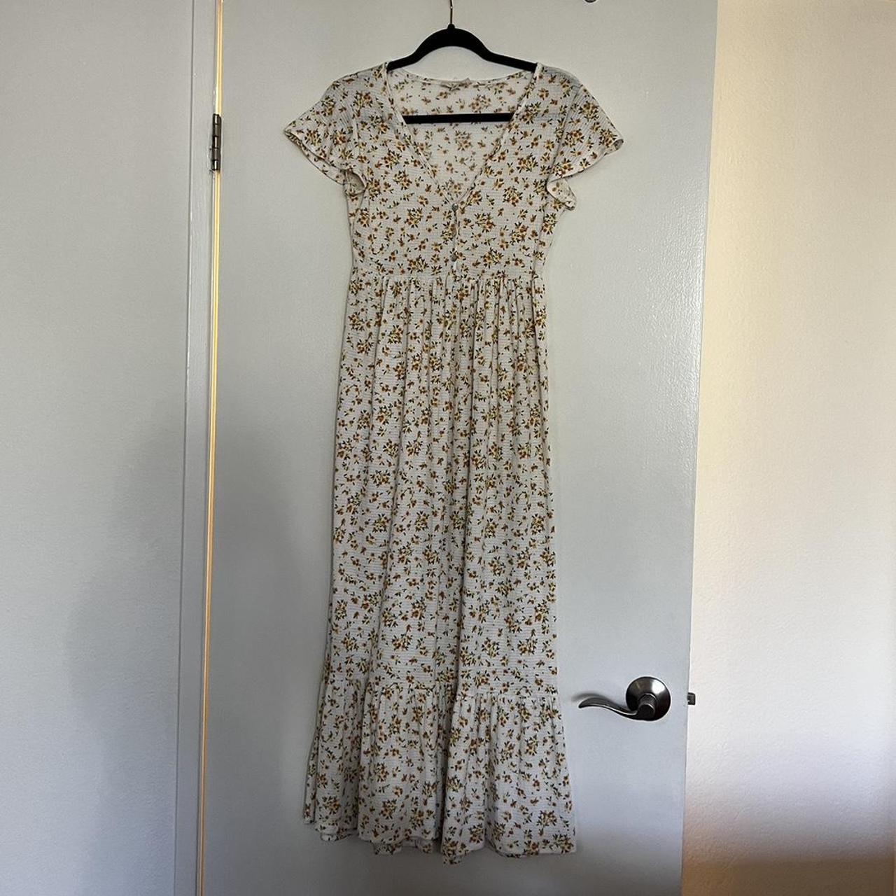 Full length floral dress. No stains, tears, or other... - Depop