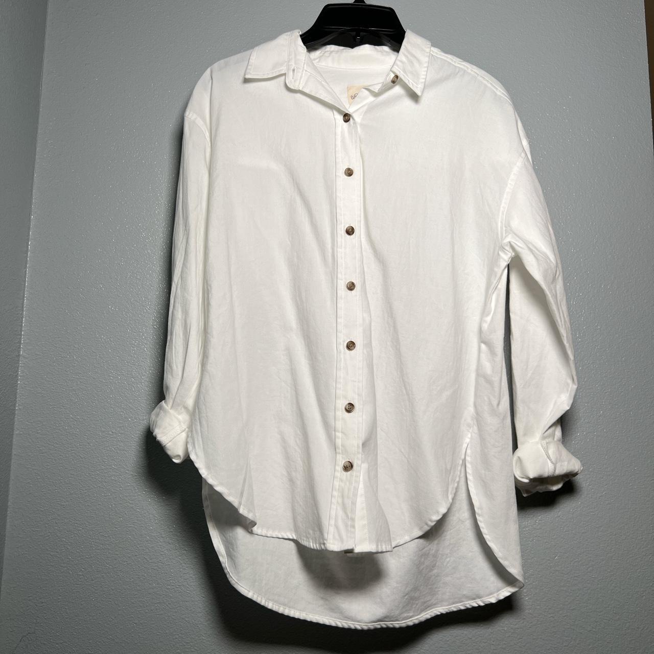Target Women's White Blouse Depop