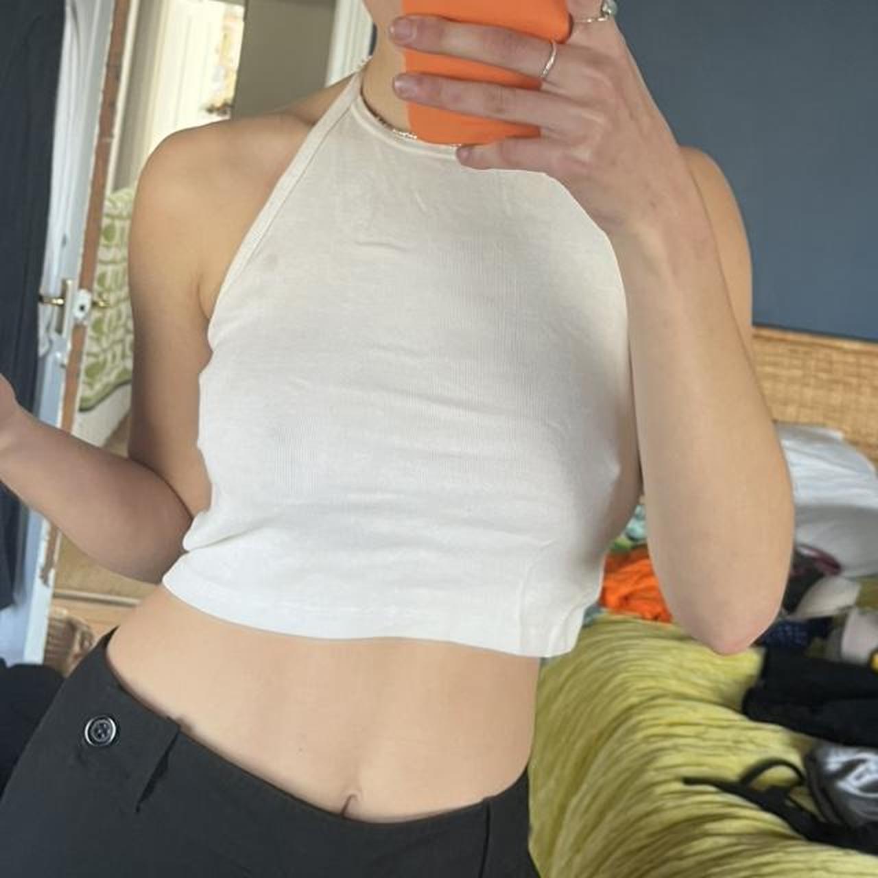 Brandy Melville Women's White Top Depop