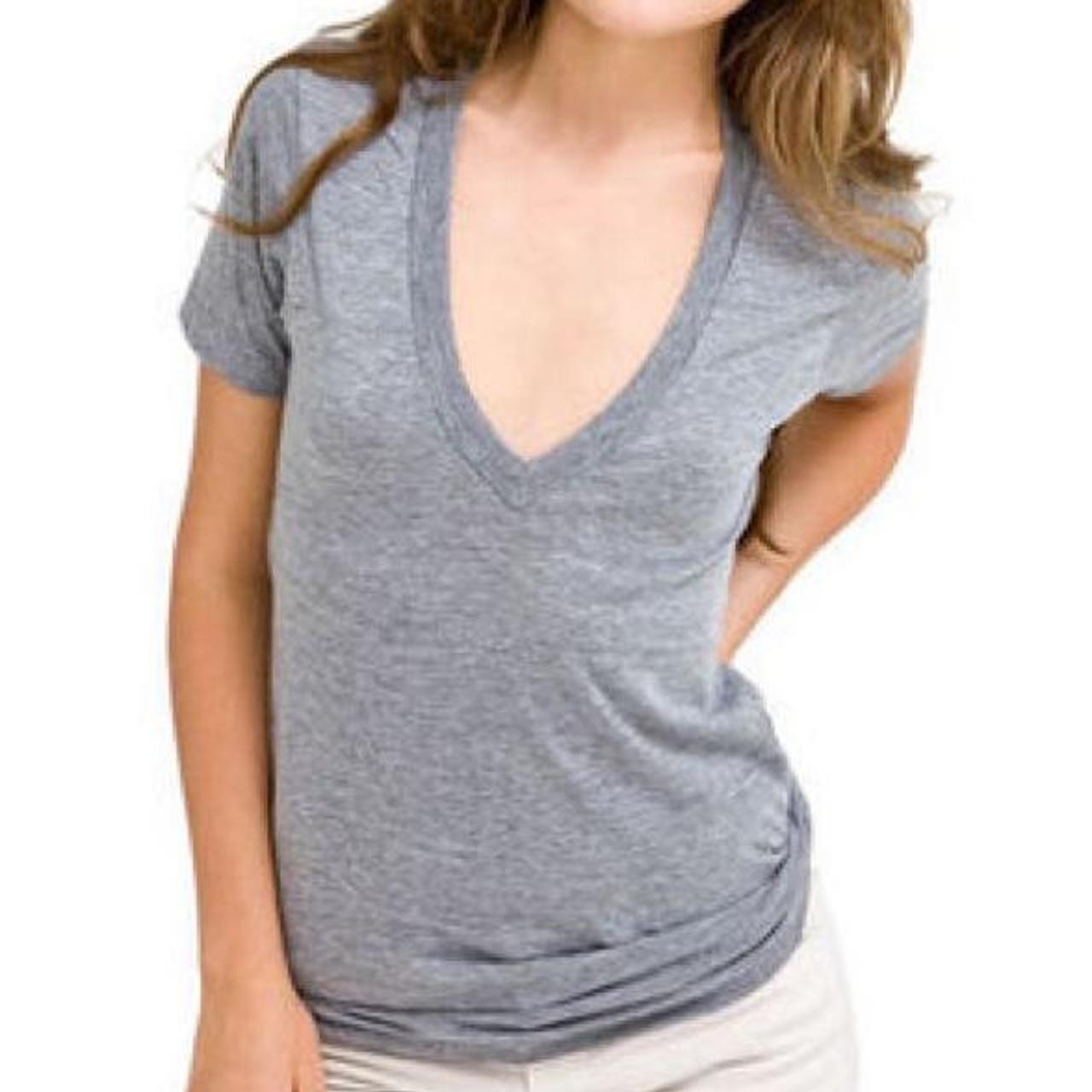 American Apparel Triblend V Neck ️color: athletic... - Depop