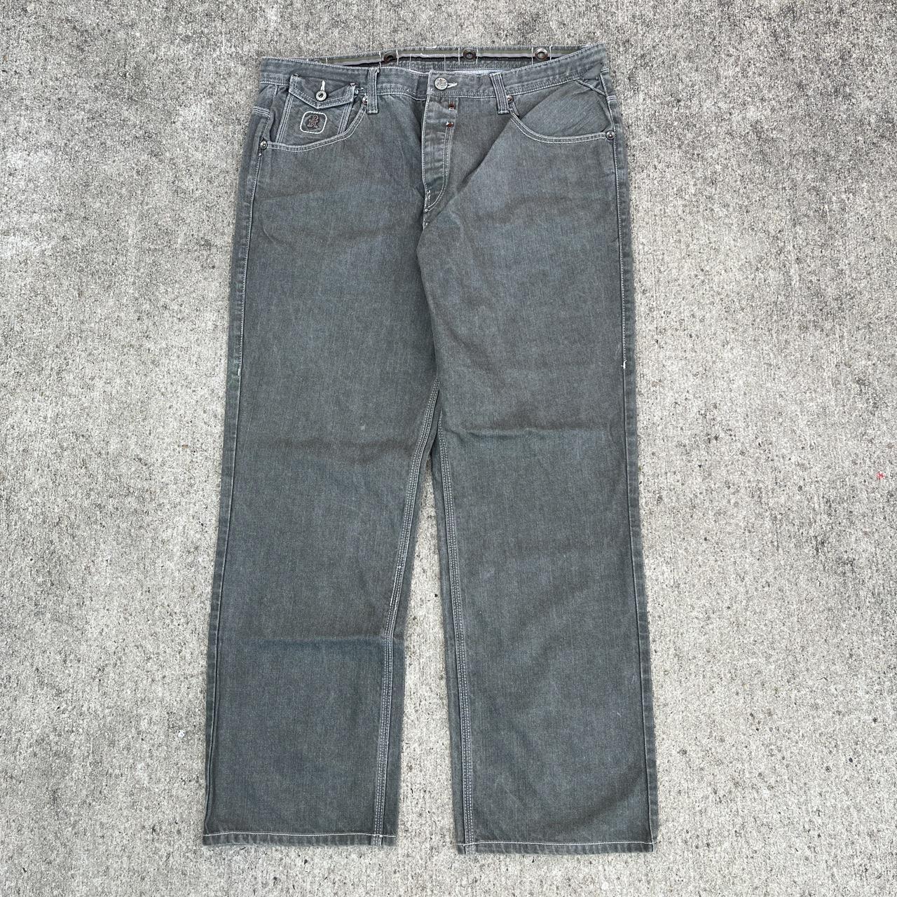 Parish Nation Green Baggy Jeans. Measured size 40x32 - Depop