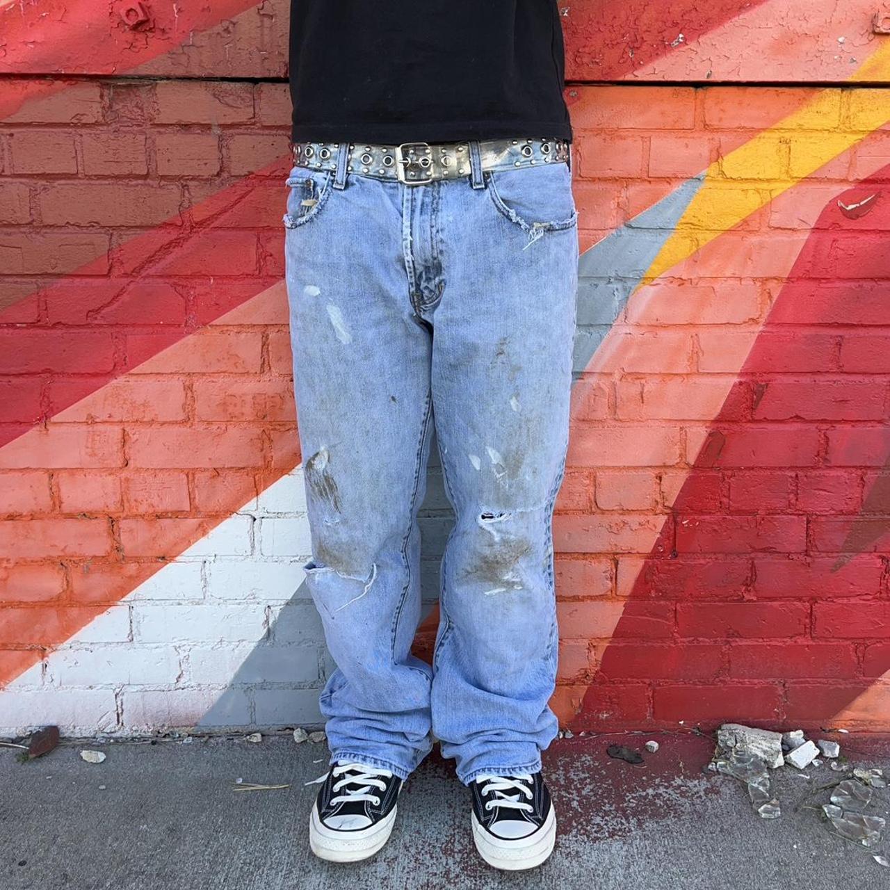Y2k Distressed Gap Low Rise Bootcut Jeans.... - Depop