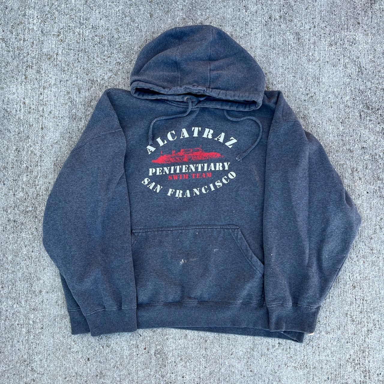 Vintage Alcatraz Penitentiary Hoodie. Size xl in... - Depop