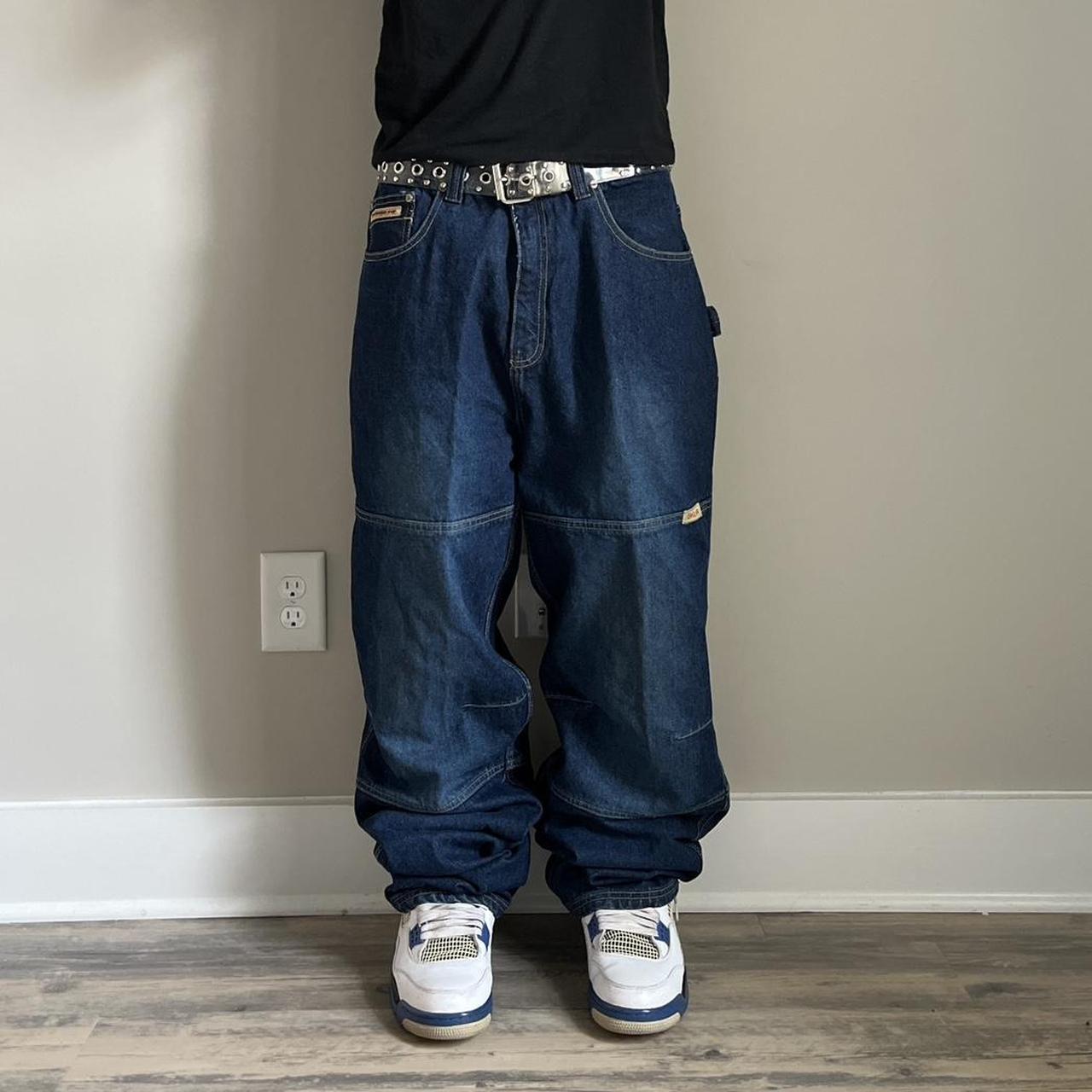 Y2k 2000s Brooklyn Xpress Baggy Jeans. Measured... - Depop