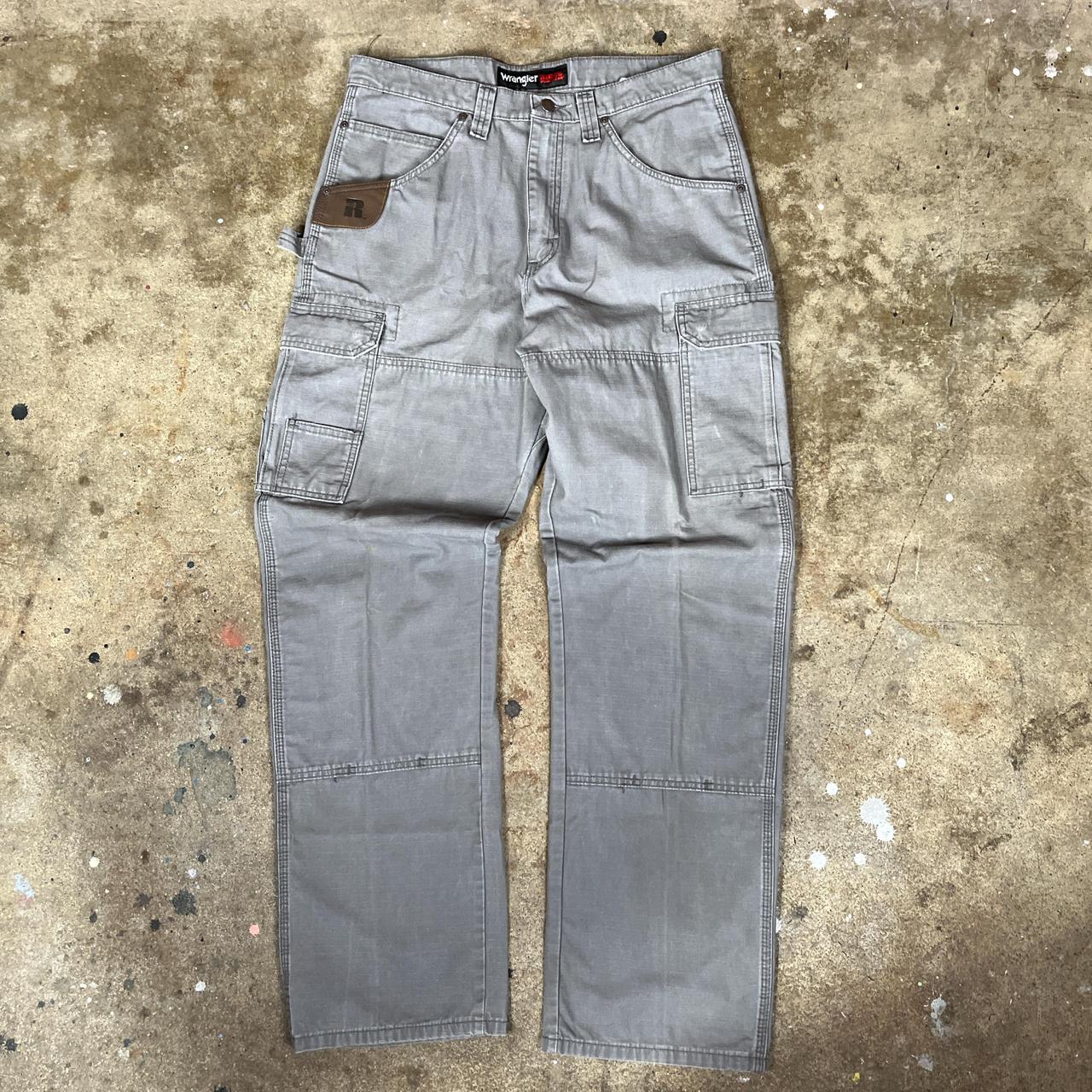 Wrangler Riggs Canvas Cargo Pants. Measured size... - Depop