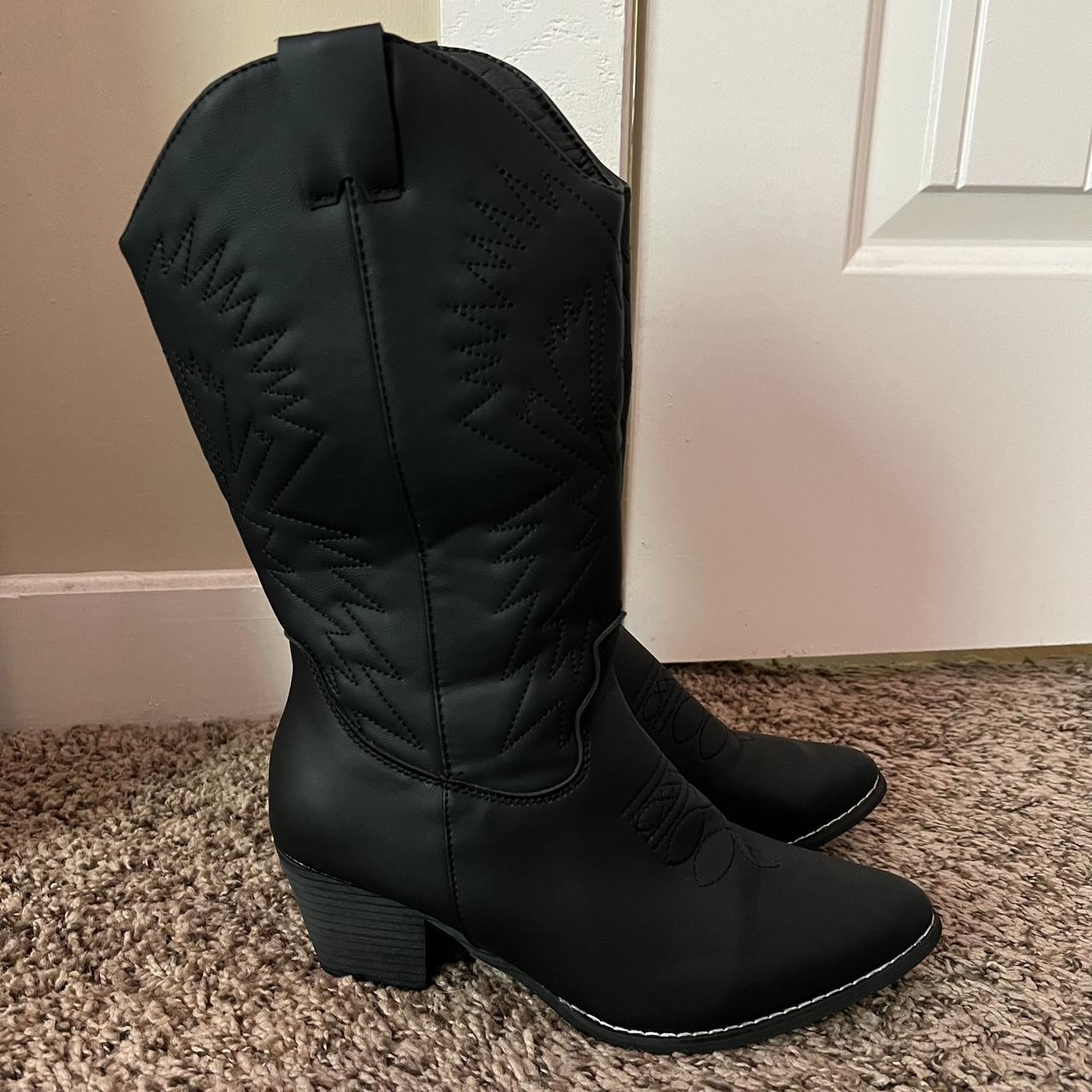 Dolls Kill black cowboy boots, women’s US 8! i... Depop