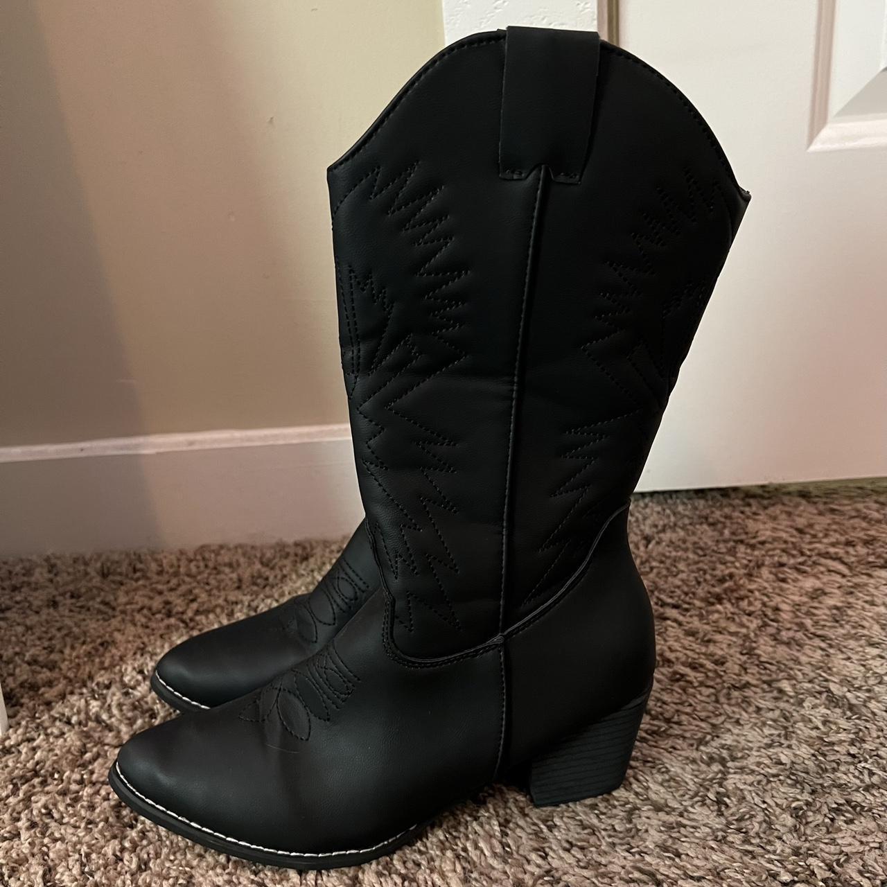Dolls Kill black cowboy boots, women’s US 8! i... Depop