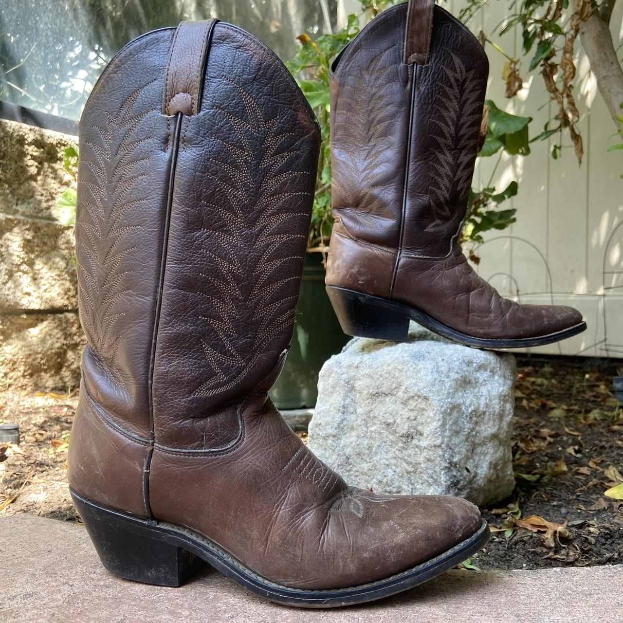 Brown Women's 6.5 Cowboy Boots. Used and has... - Depop