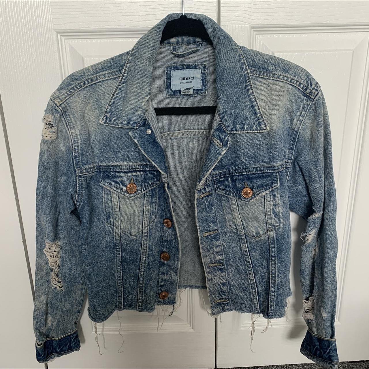 Forever 21 Denim Jacket Size small Worn a few... - Depop