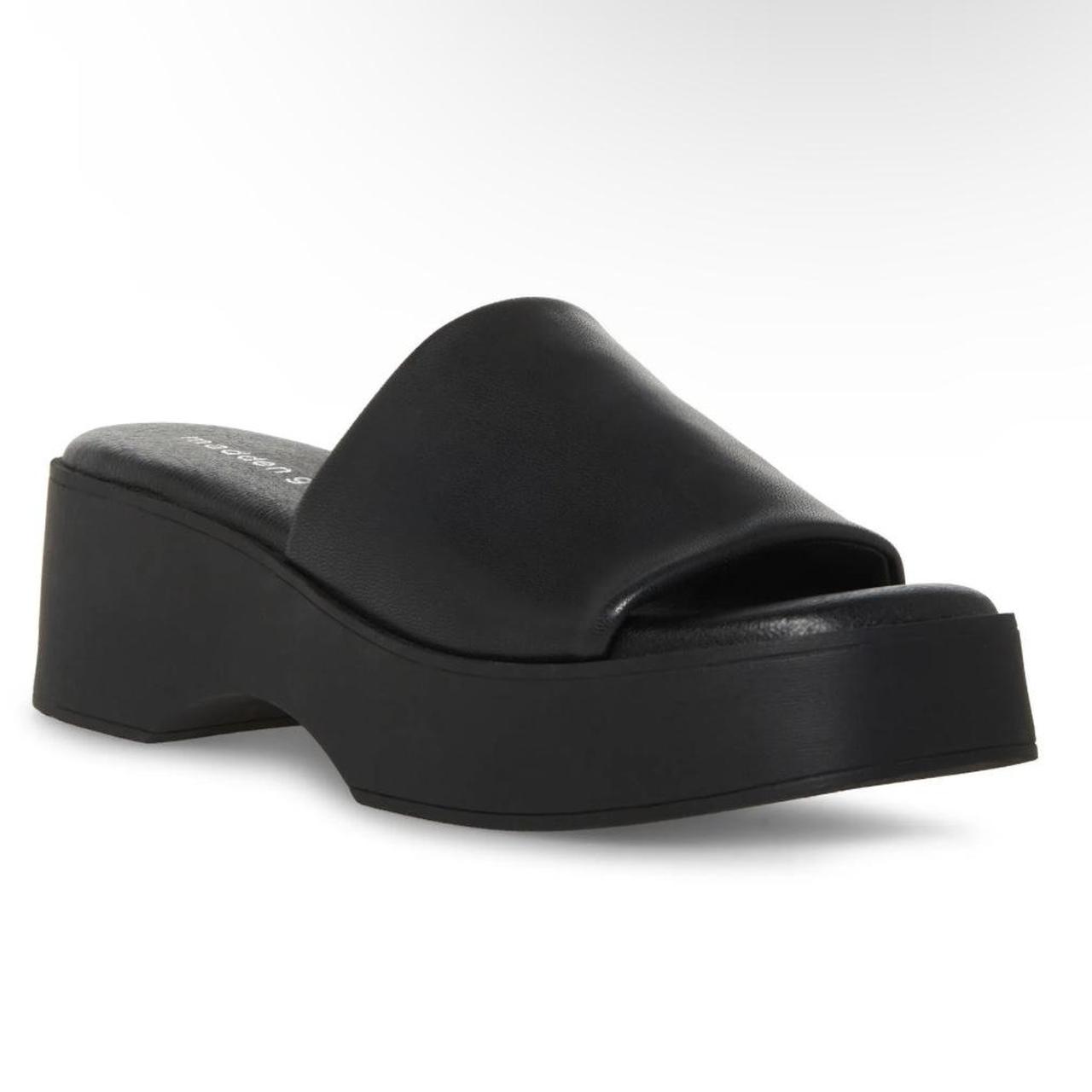 Slide Sandals Madden Girl Black Slides Madden Girl Brookk Buckled