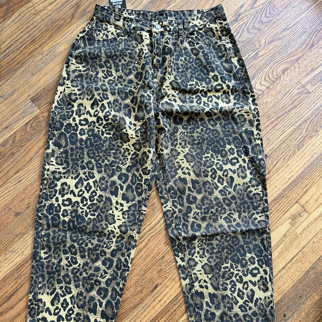 No Boundaries Jeggings Women's X-Large Brown Leopard - Depop