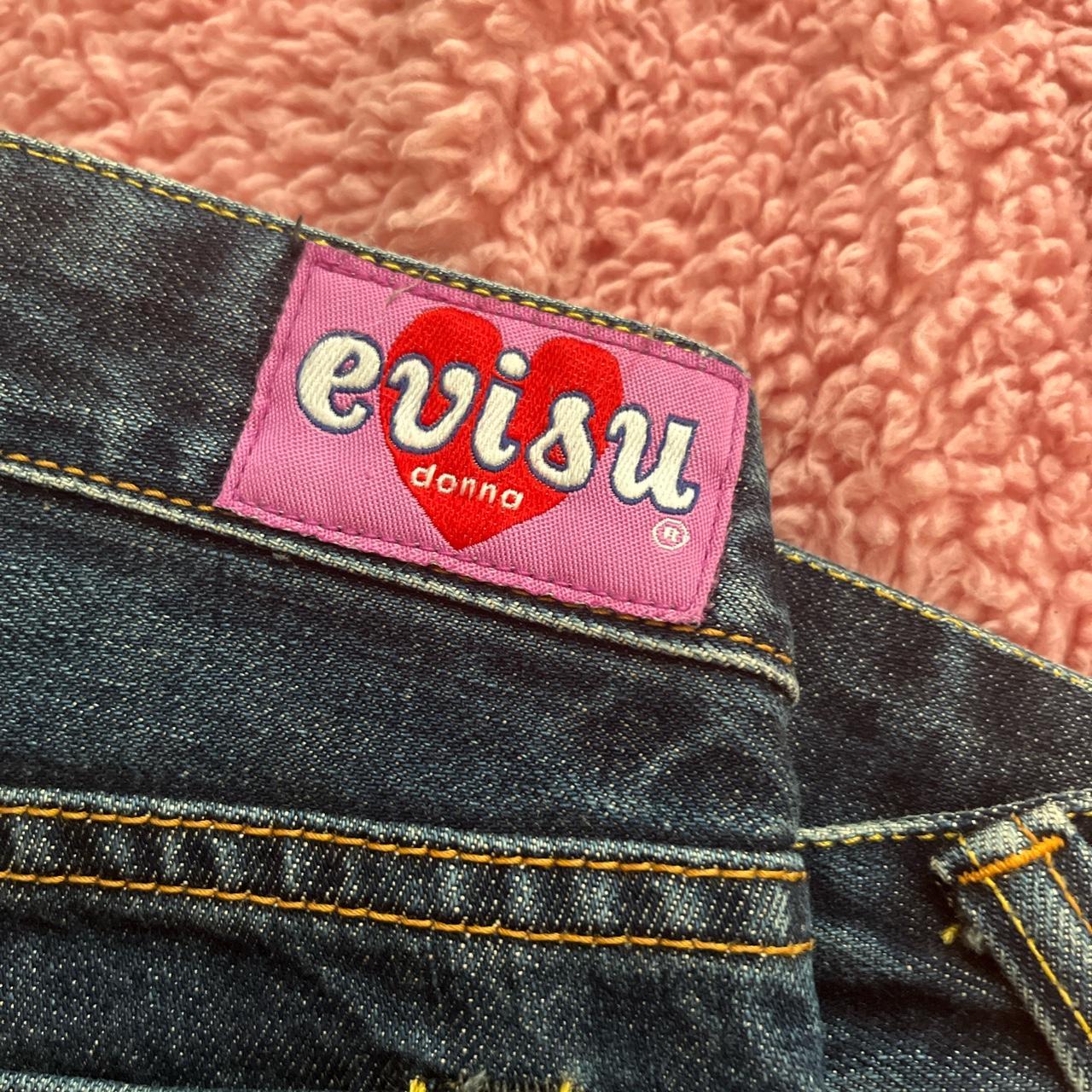 evisu-women-s-navy-and-pink-jeans-depop