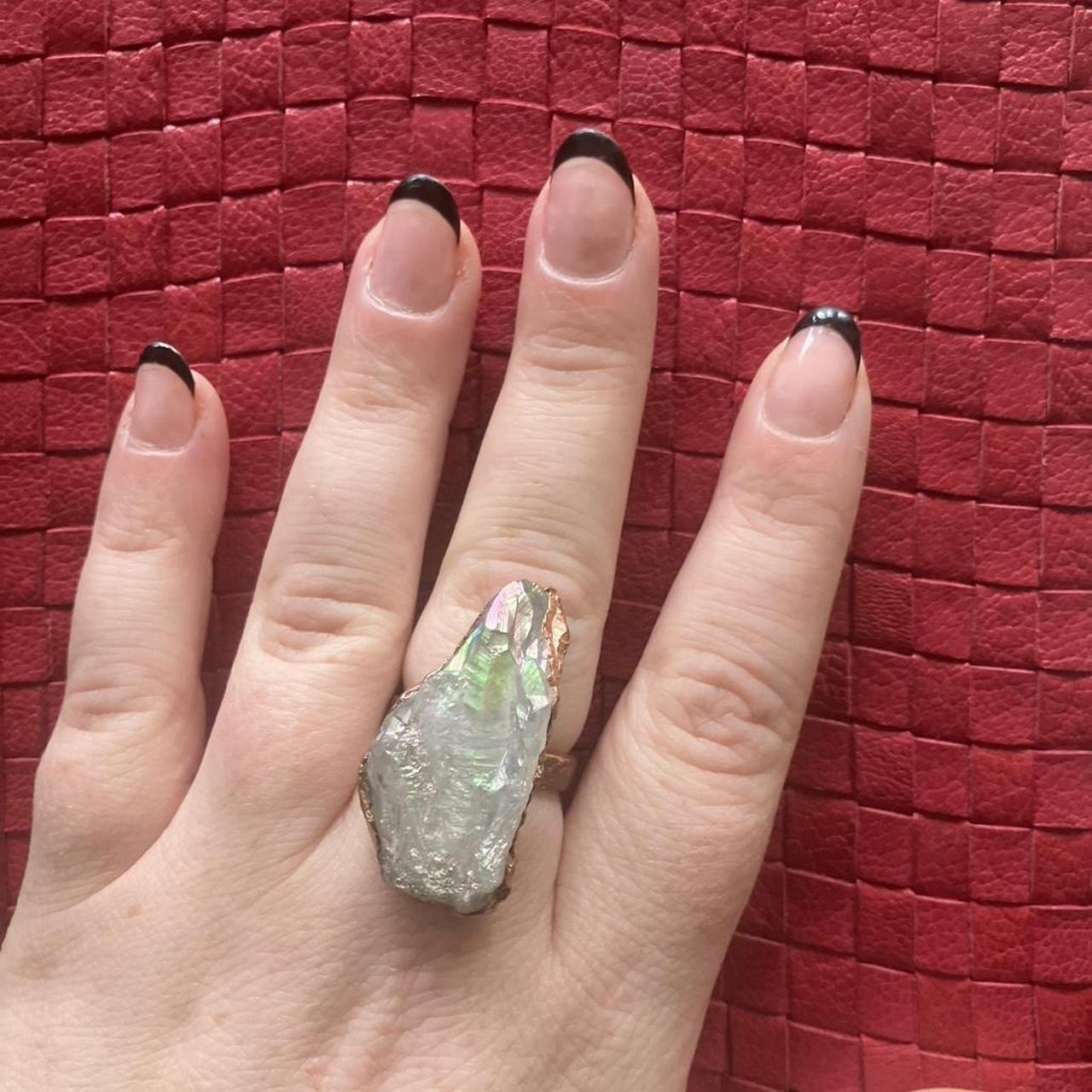 Women's Ring - Multi/Silver – Raw stone electrofo… - image 1