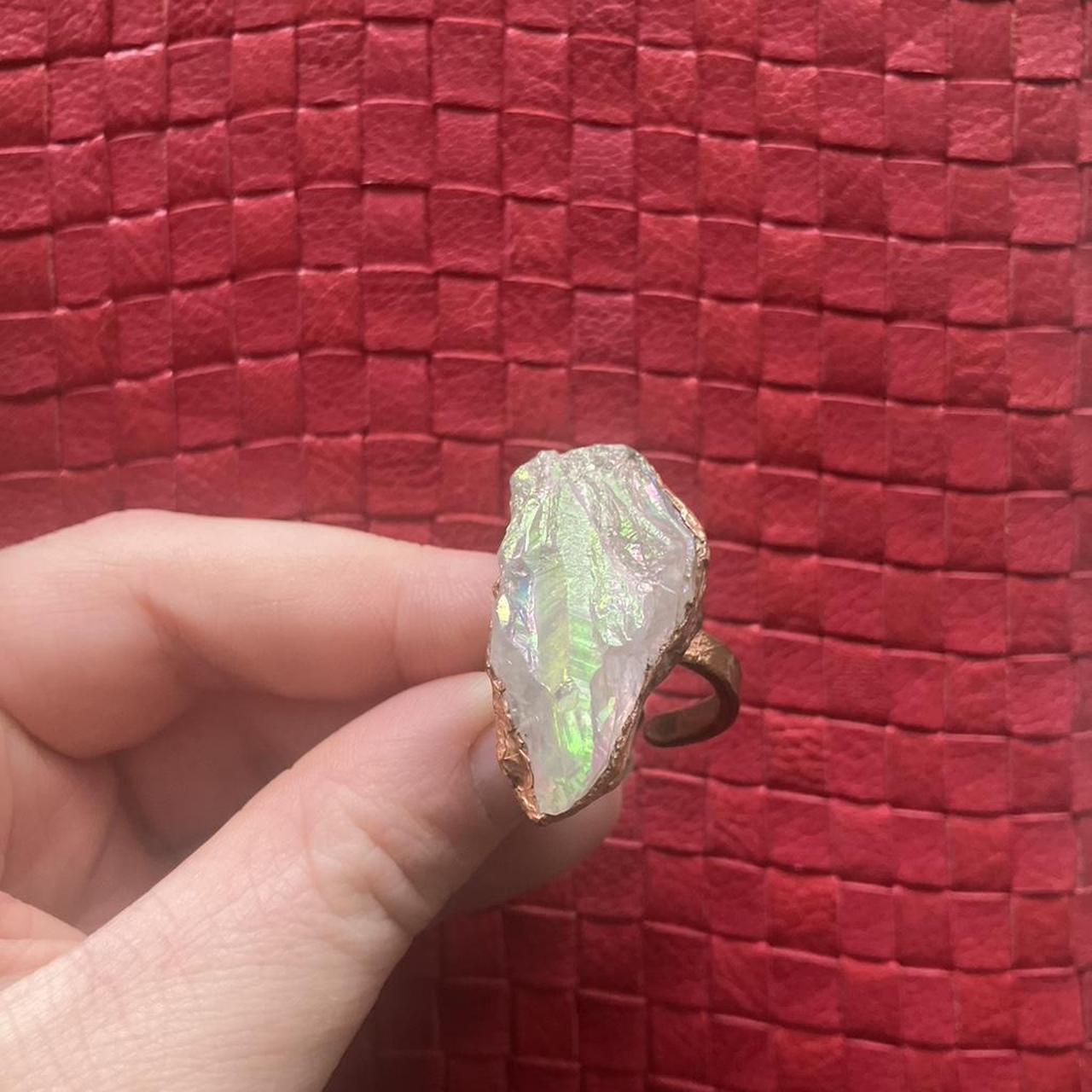 Women's Ring - Multi/Silver – Raw stone electrofo… - image 2