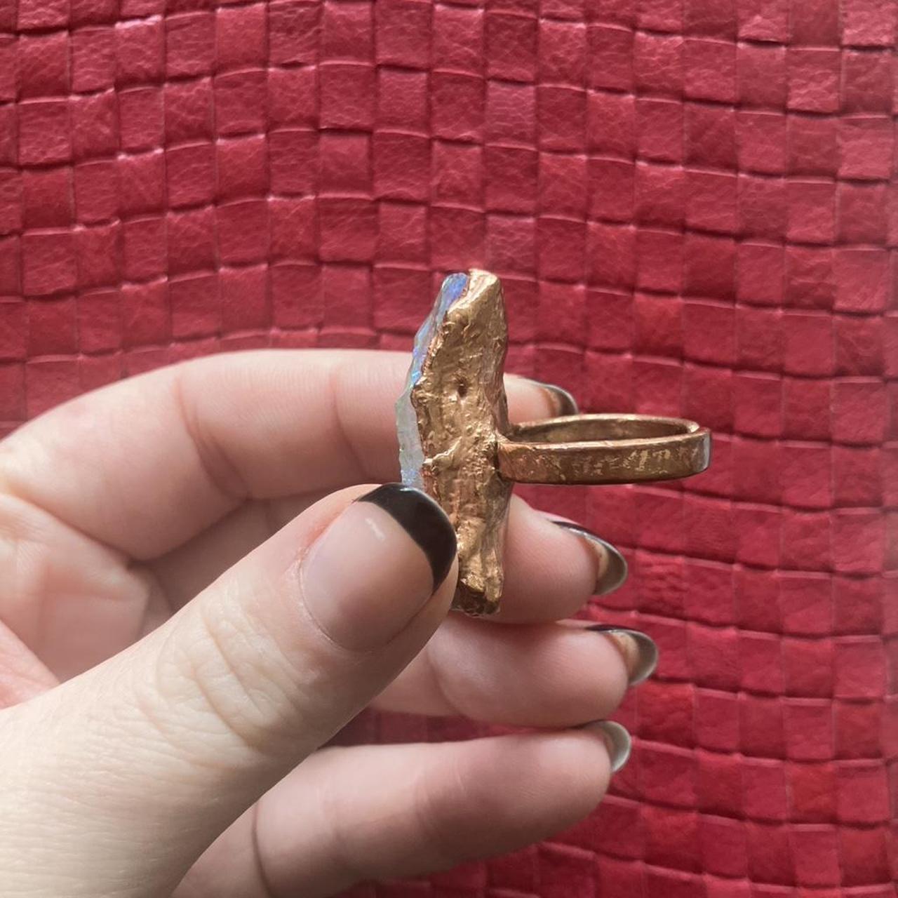 Women's Ring - Multi/Silver – Raw stone electrofo… - image 4