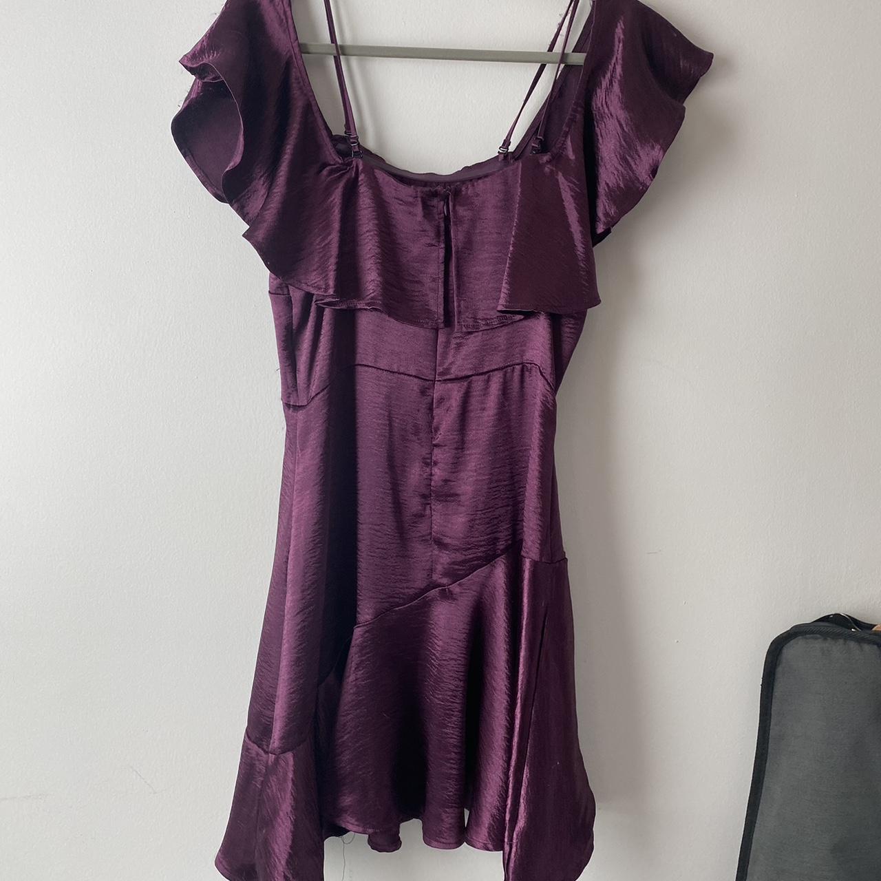 Francesca s purple satin dress never worn Depop