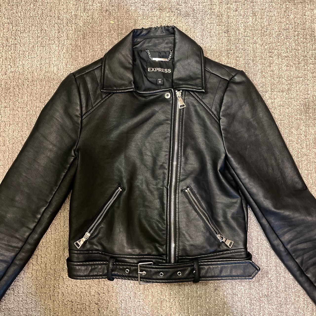 Express leather hot sale moto jacket