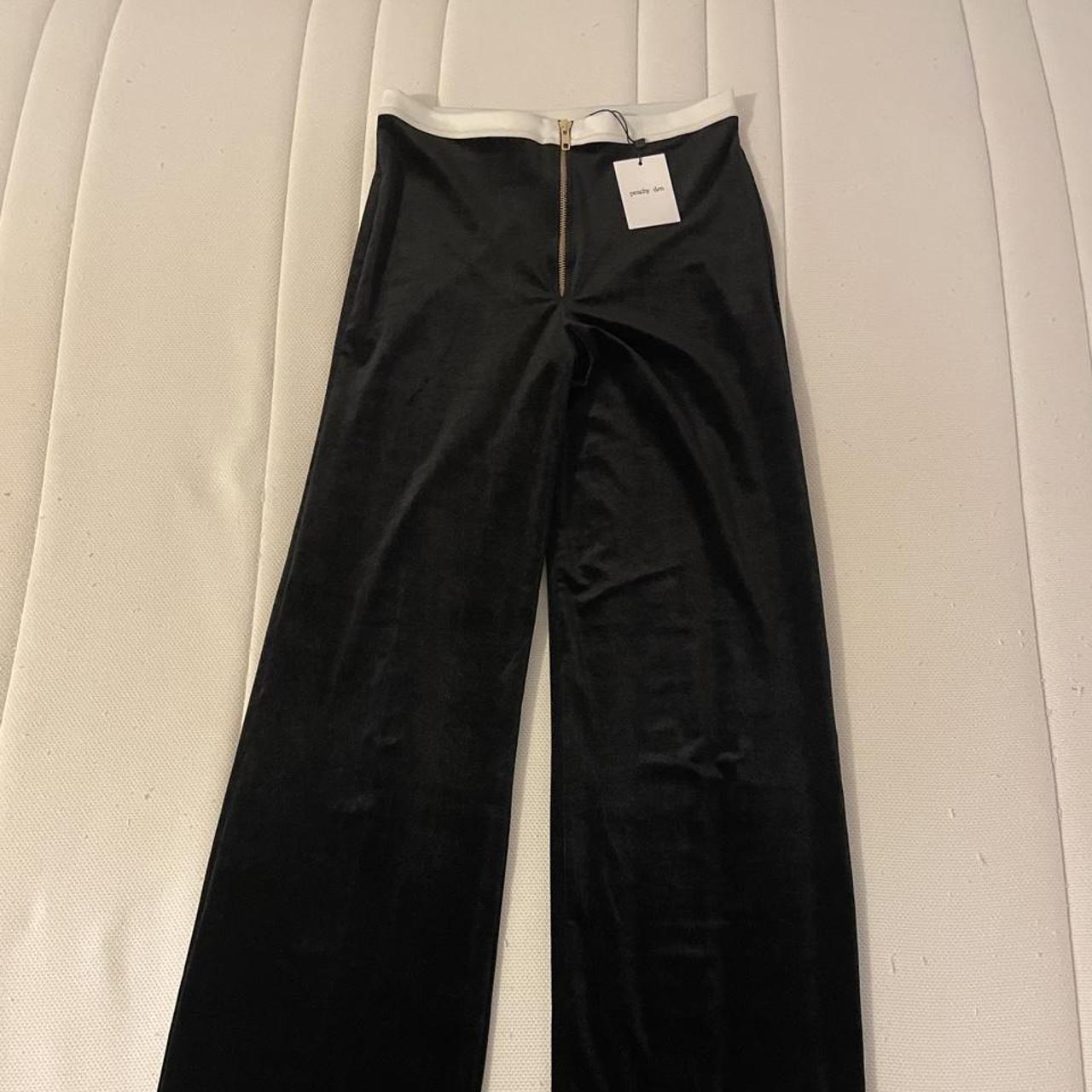 black peachy den slinky trousers, new with tags,... - Depop