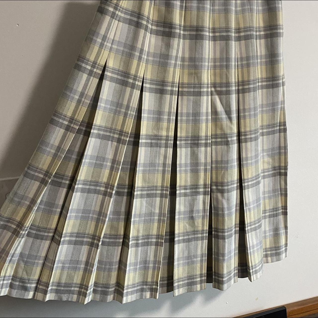 80s Vintage Fletcher Jones Tartan Midi Skirt No... Depop