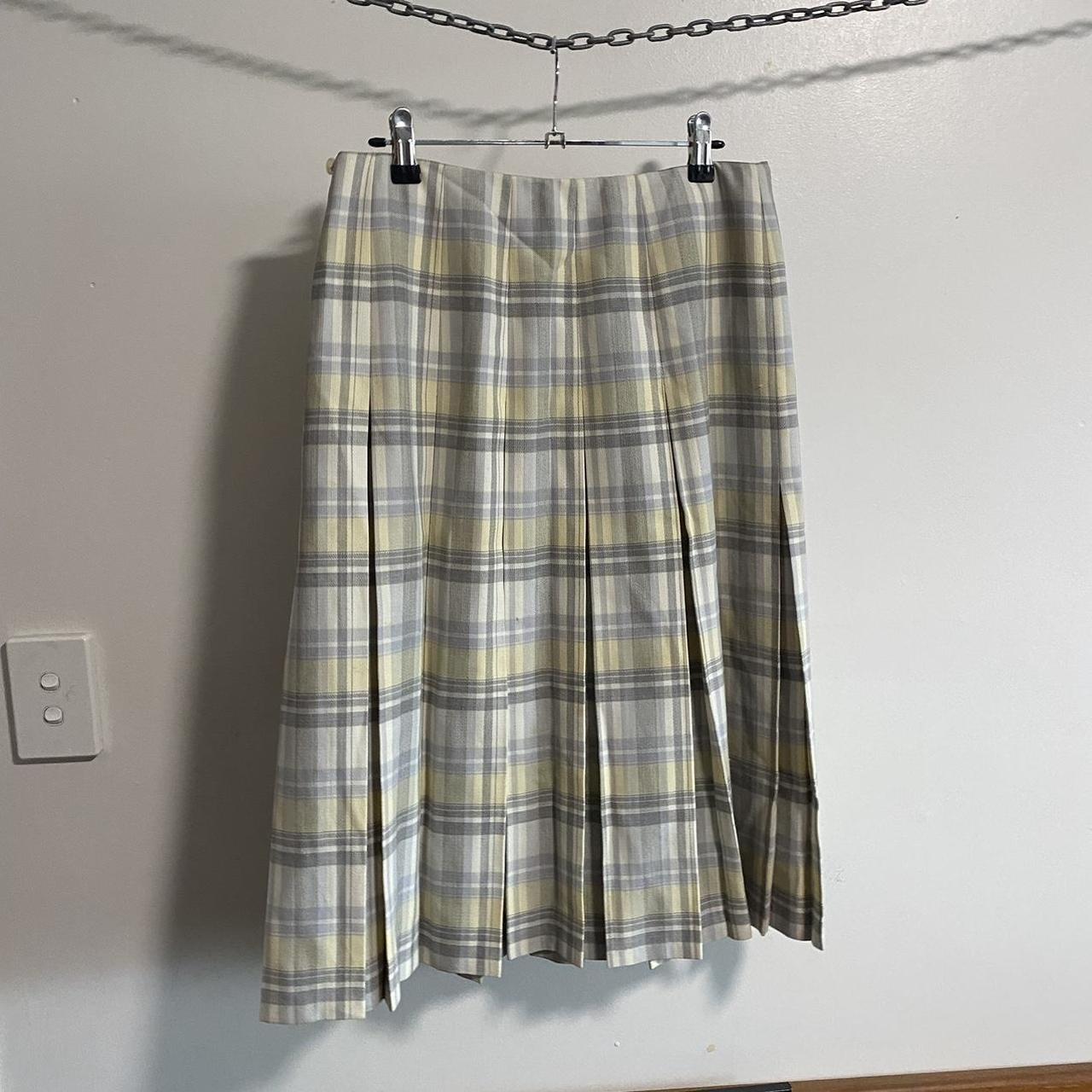 80s Vintage Fletcher Jones Tartan Midi Skirt No... Depop