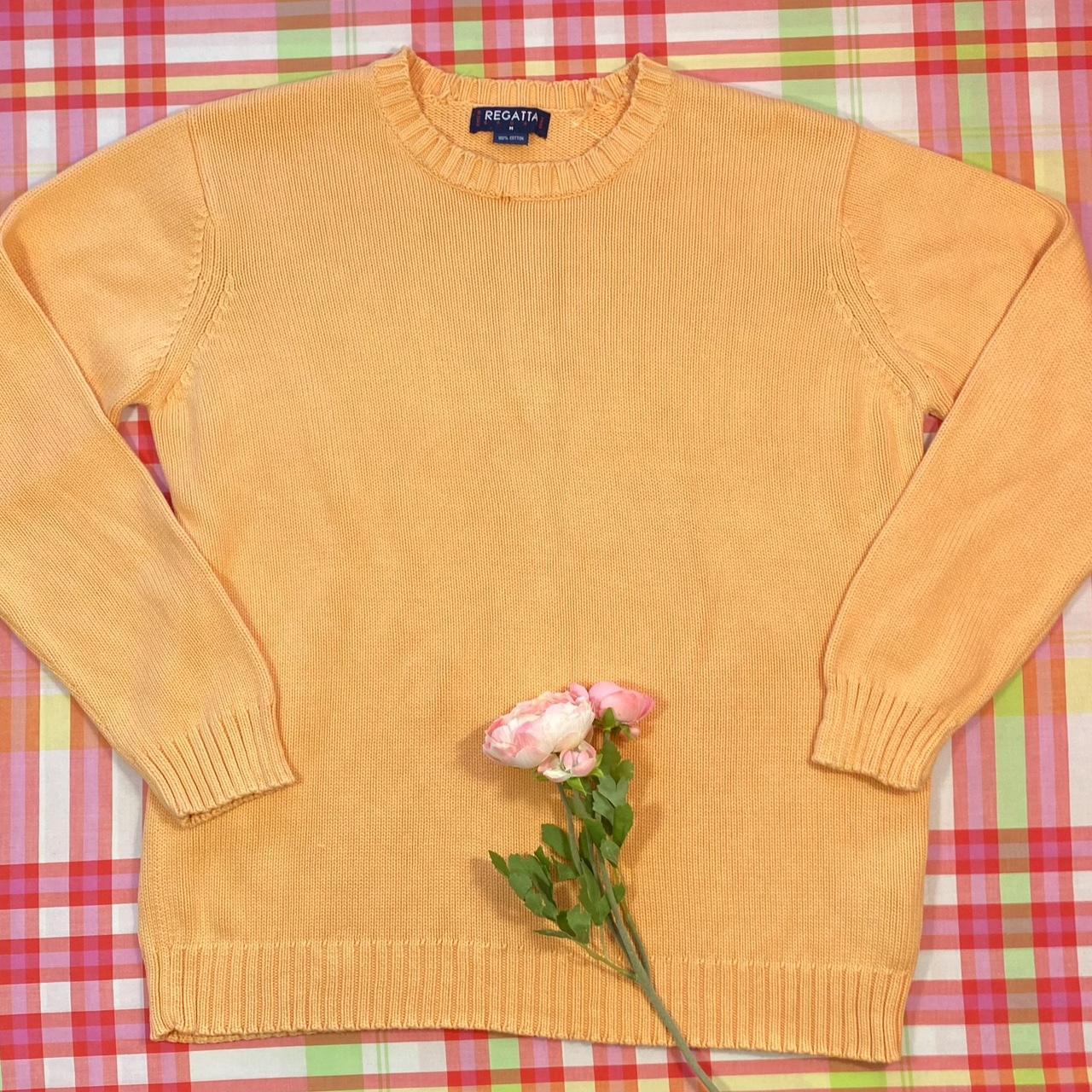 00s Soft Sherbet Orange Coastal Jumper Top No... Depop