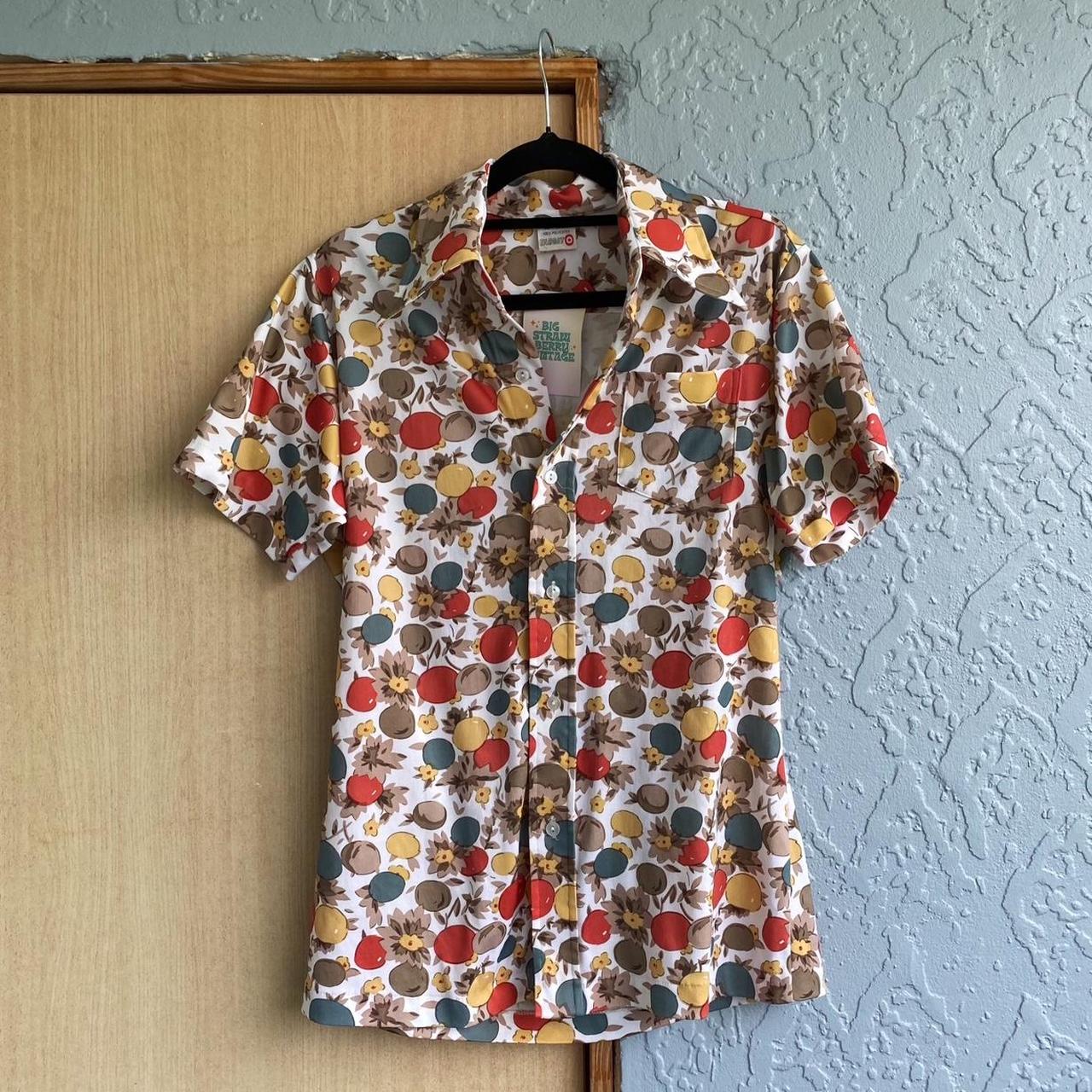 1980s Target Fruity Vintage Sharp Blouse No... - Depop