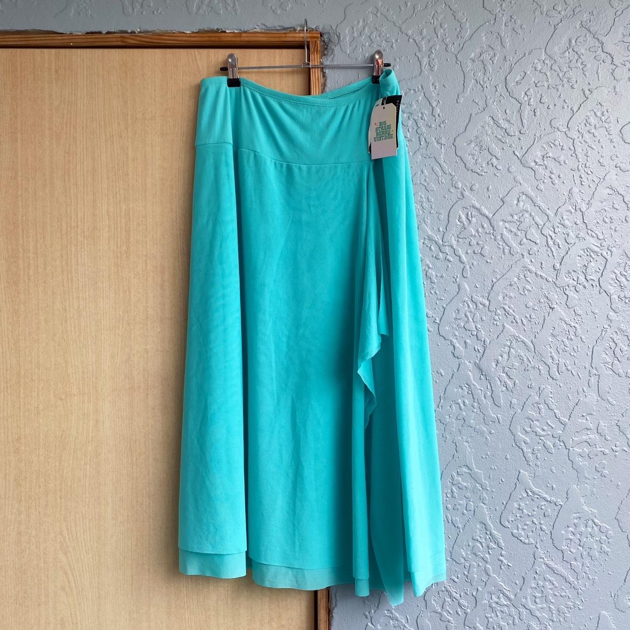 Y2K Deadstock Aqua Mermaid Maxi Skirt No pictures... - Depop