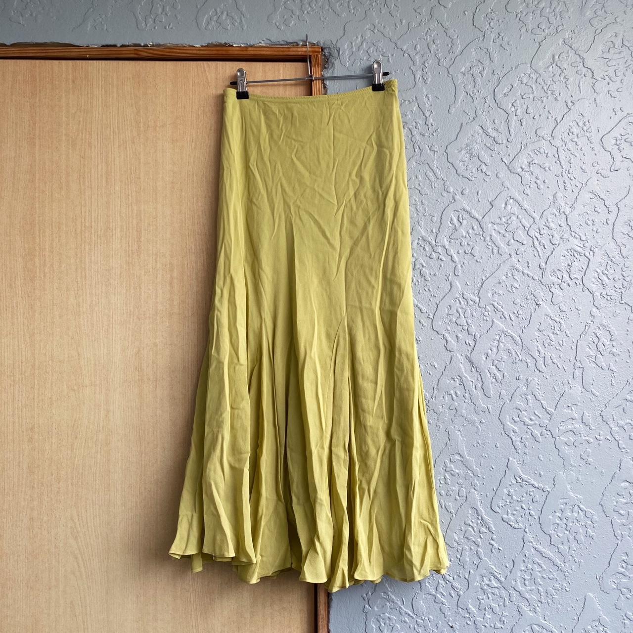 2000s Fairy Yellow-Green Maxi Skirt No pictures... - Depop
