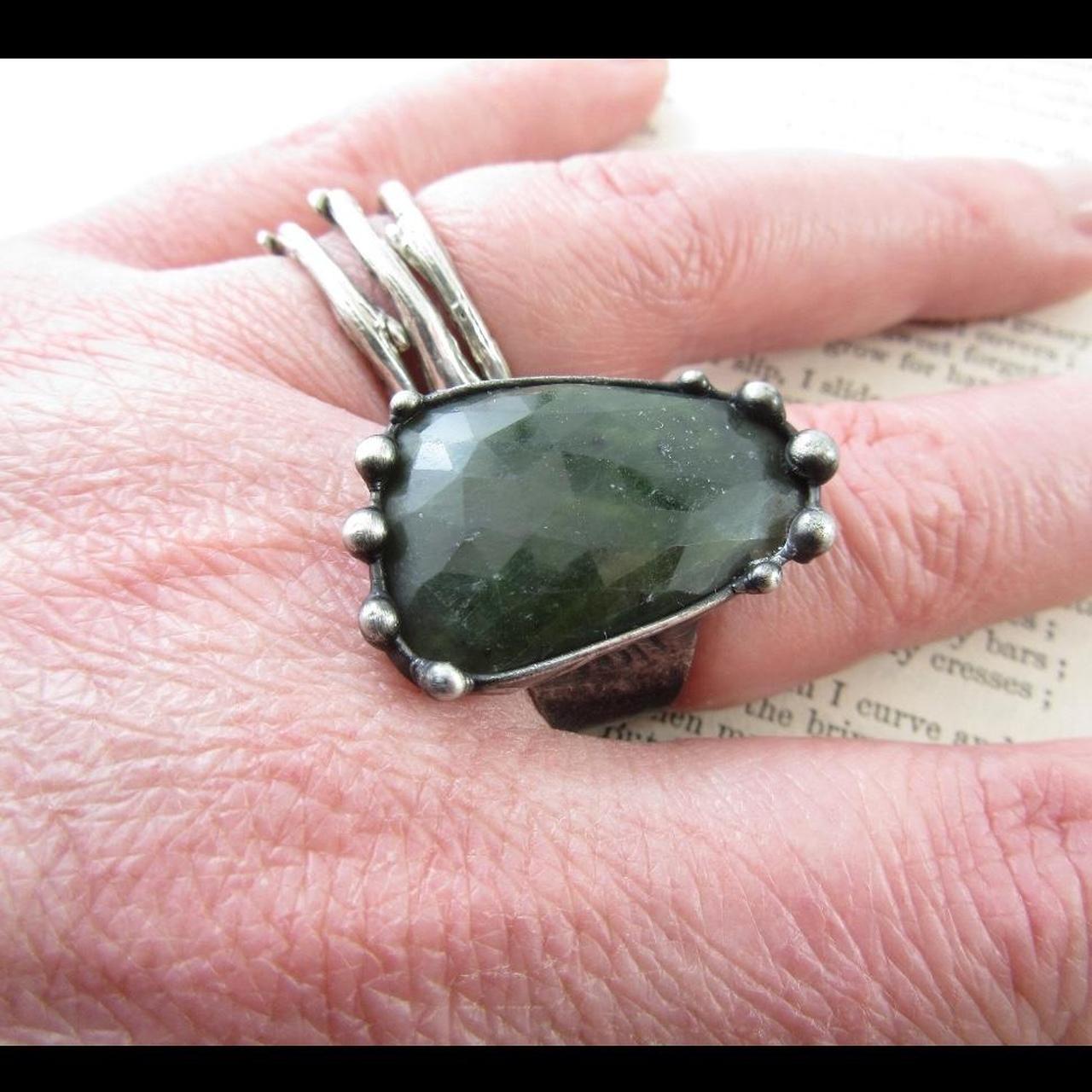 Source Unknown Women's Ring - Silver/Multi – Adju… - image 1