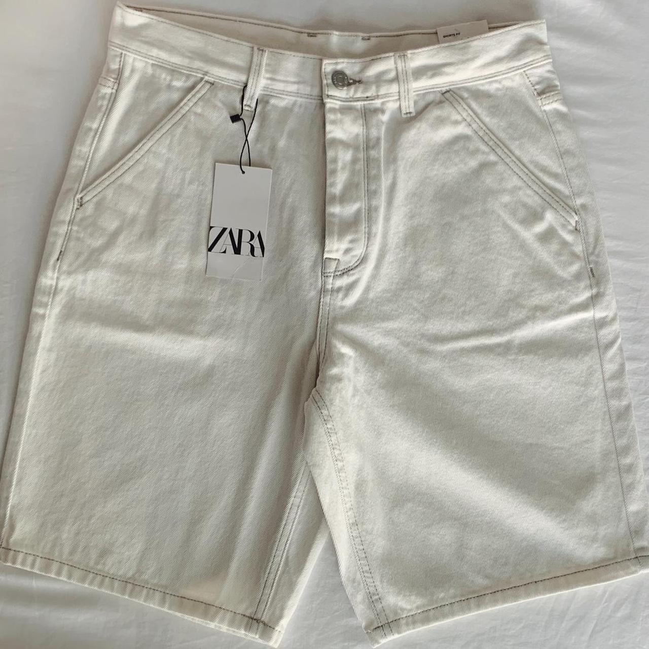 Zara Men's White Shorts Depop