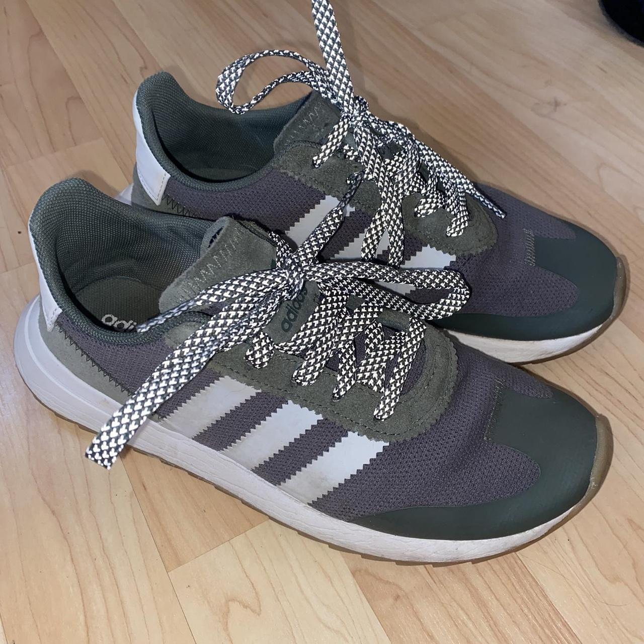 ladies khaki adidas trainers