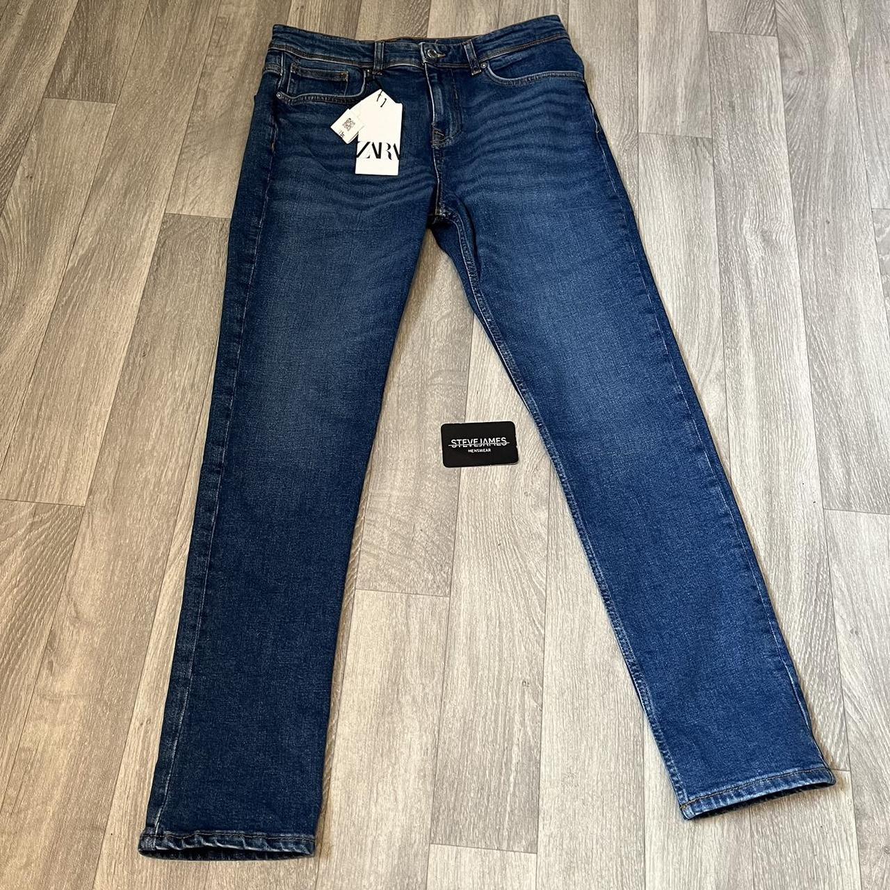 Mens Zara Premium Slim Fit Blue Jeans UK 32