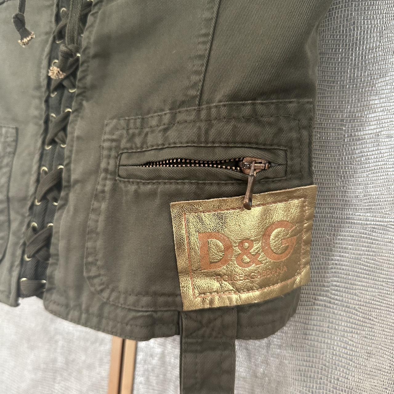 Vintage D&G lace up corset in khaki. Very good... Depop