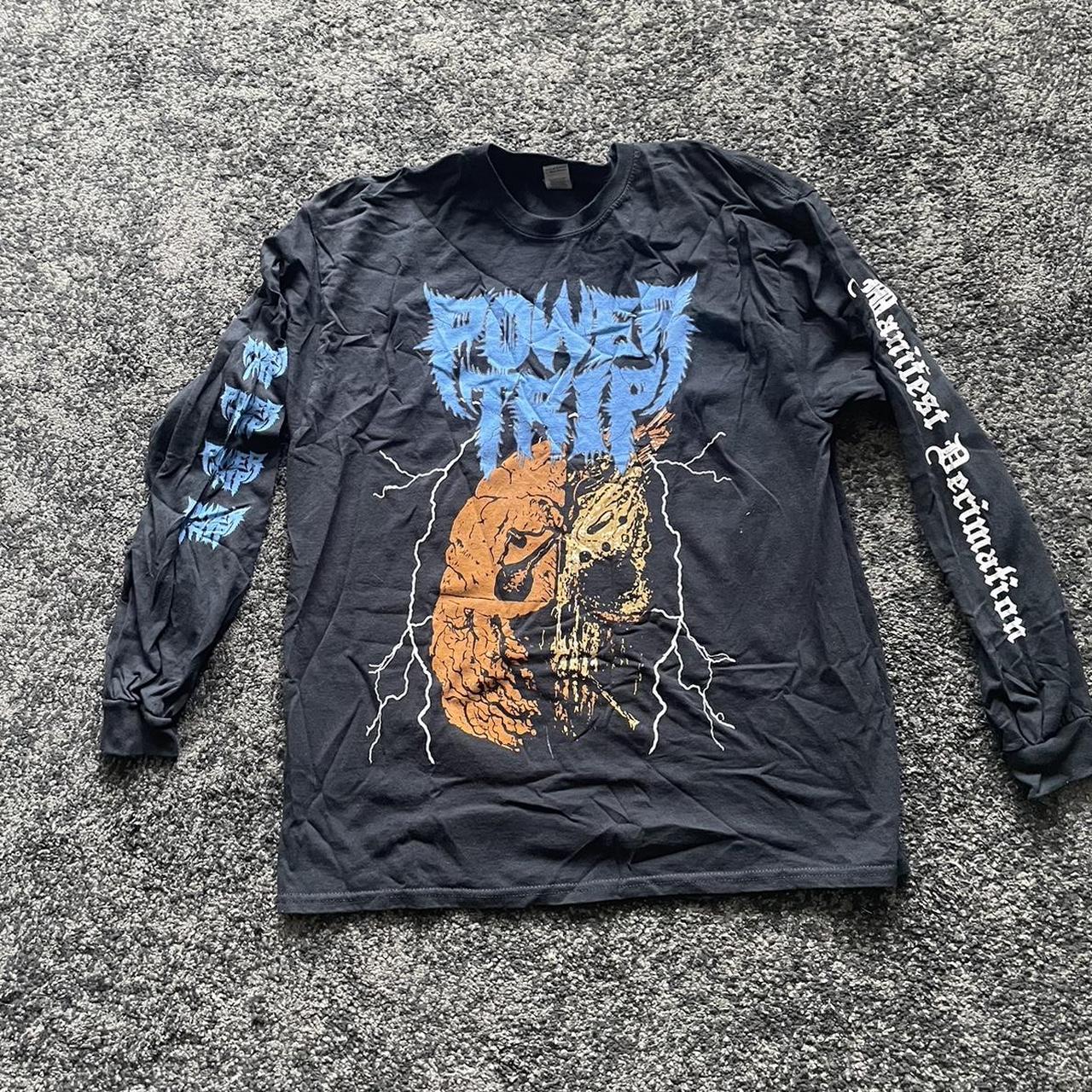 Power trip long sleeve xl Ukhc Fleshwater higher... - Depop